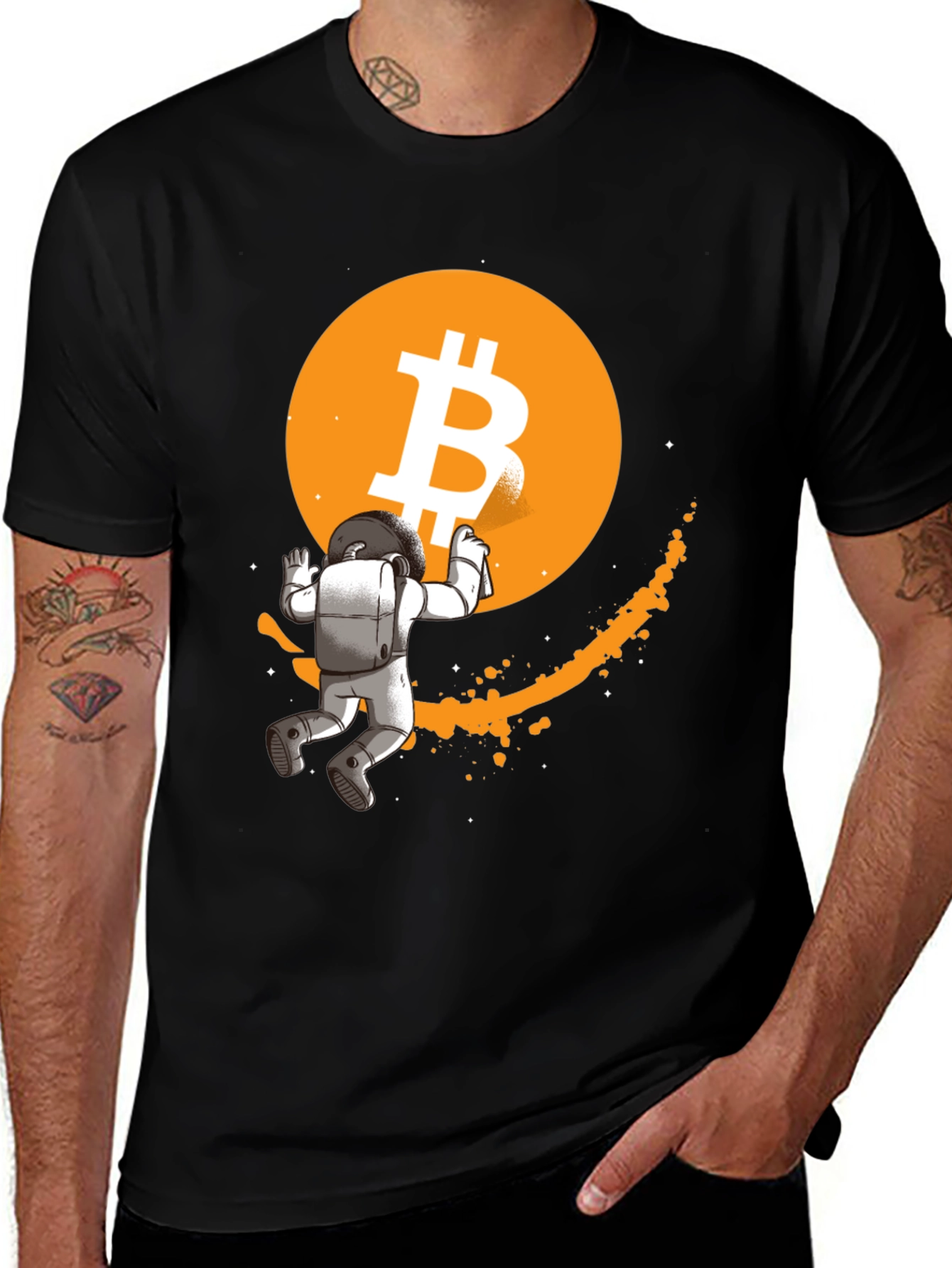 Bitcoin Astronaut T-Shirt - Crypto Space Explorer Tee