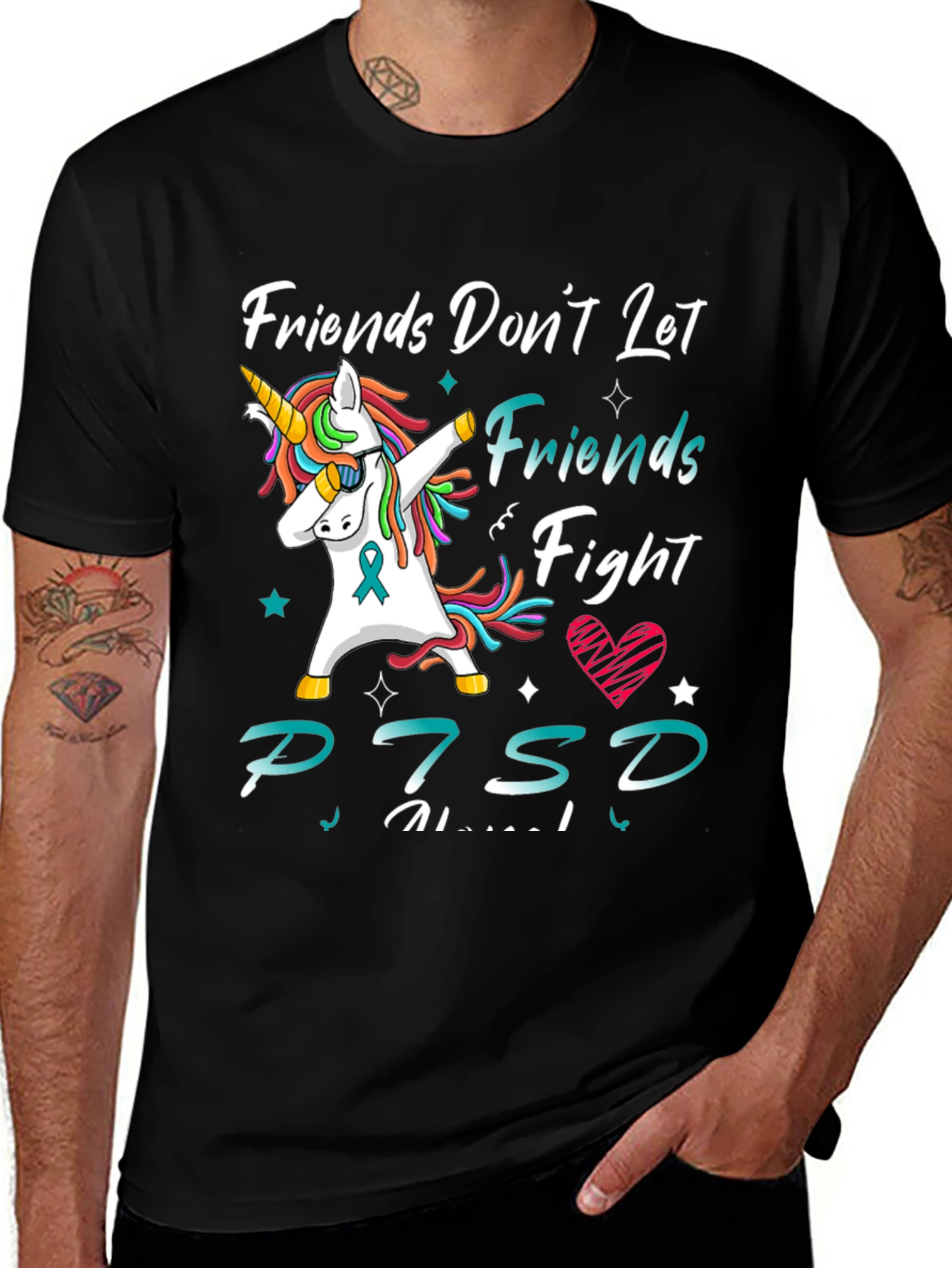 Friends Fight PTSD Unicorn T-Shirt