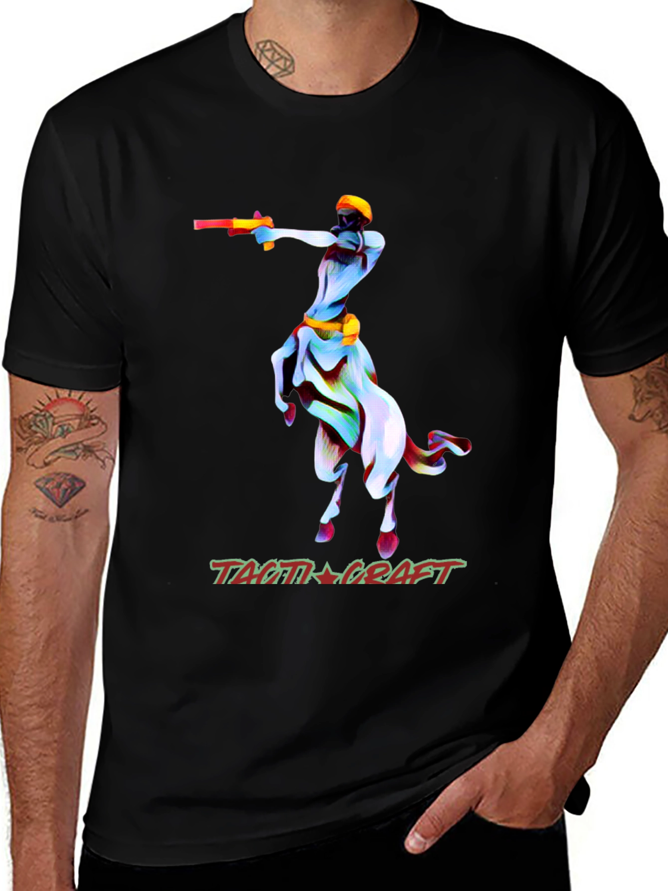Variant 5 of Tactical Centaur Graphic T-Shirt - Unique Design