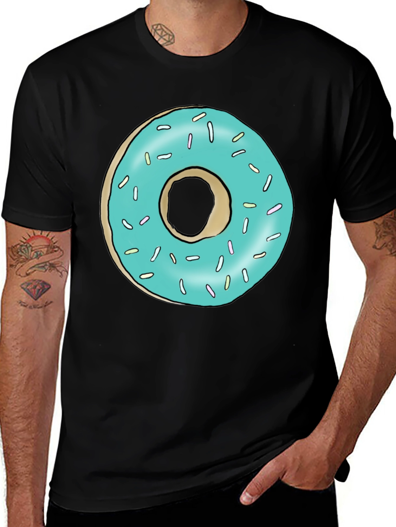 Variant 3 of Donut Graphic T-Shirt - Fun Casual Tee
