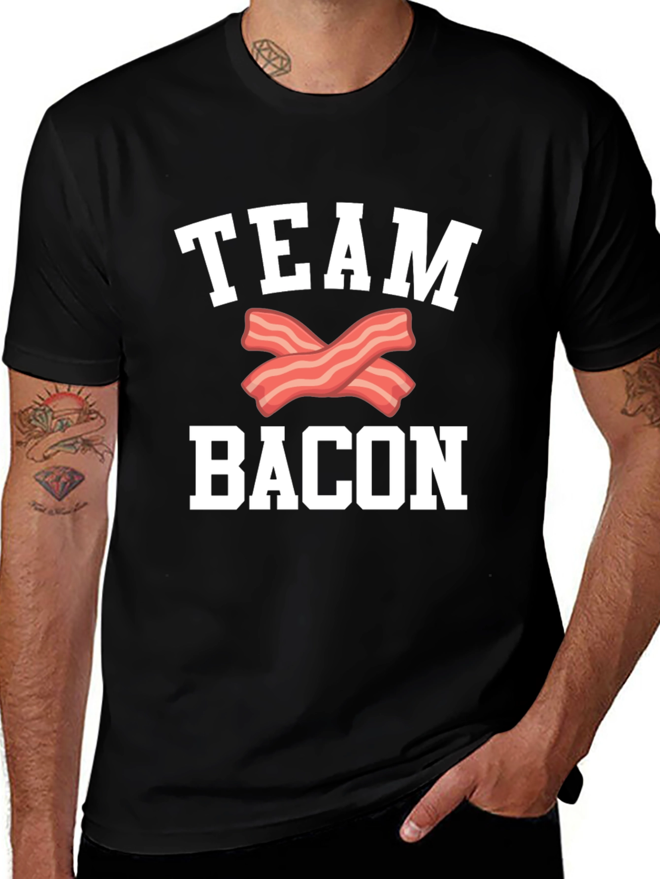 Variant 21 of Team Bacon T-Shirt - Funny Foodie Tee
