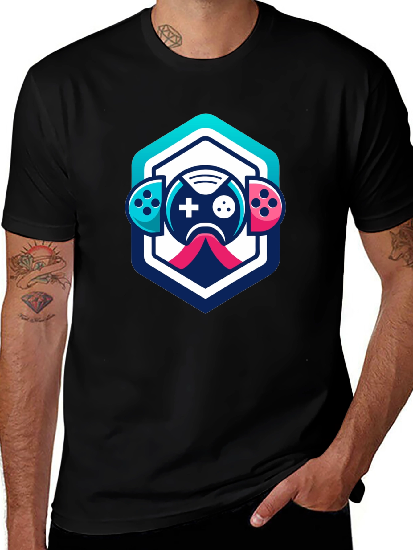 Variant 3 of Gamer Graphic Tee - Console Logo T-Shirt