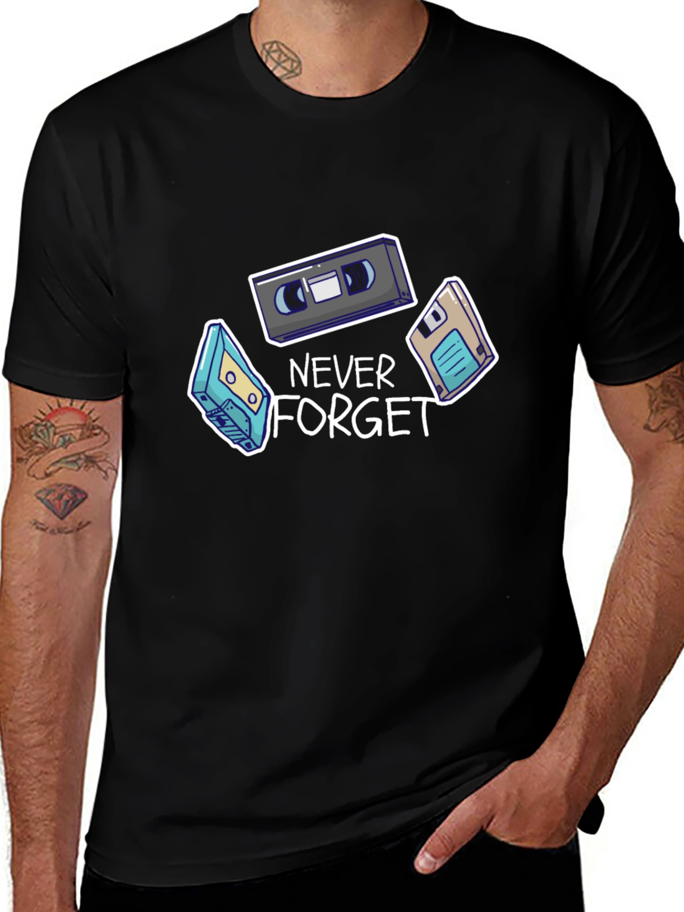 Variant 21 of Never Forget Retro Graphic T-Shirt