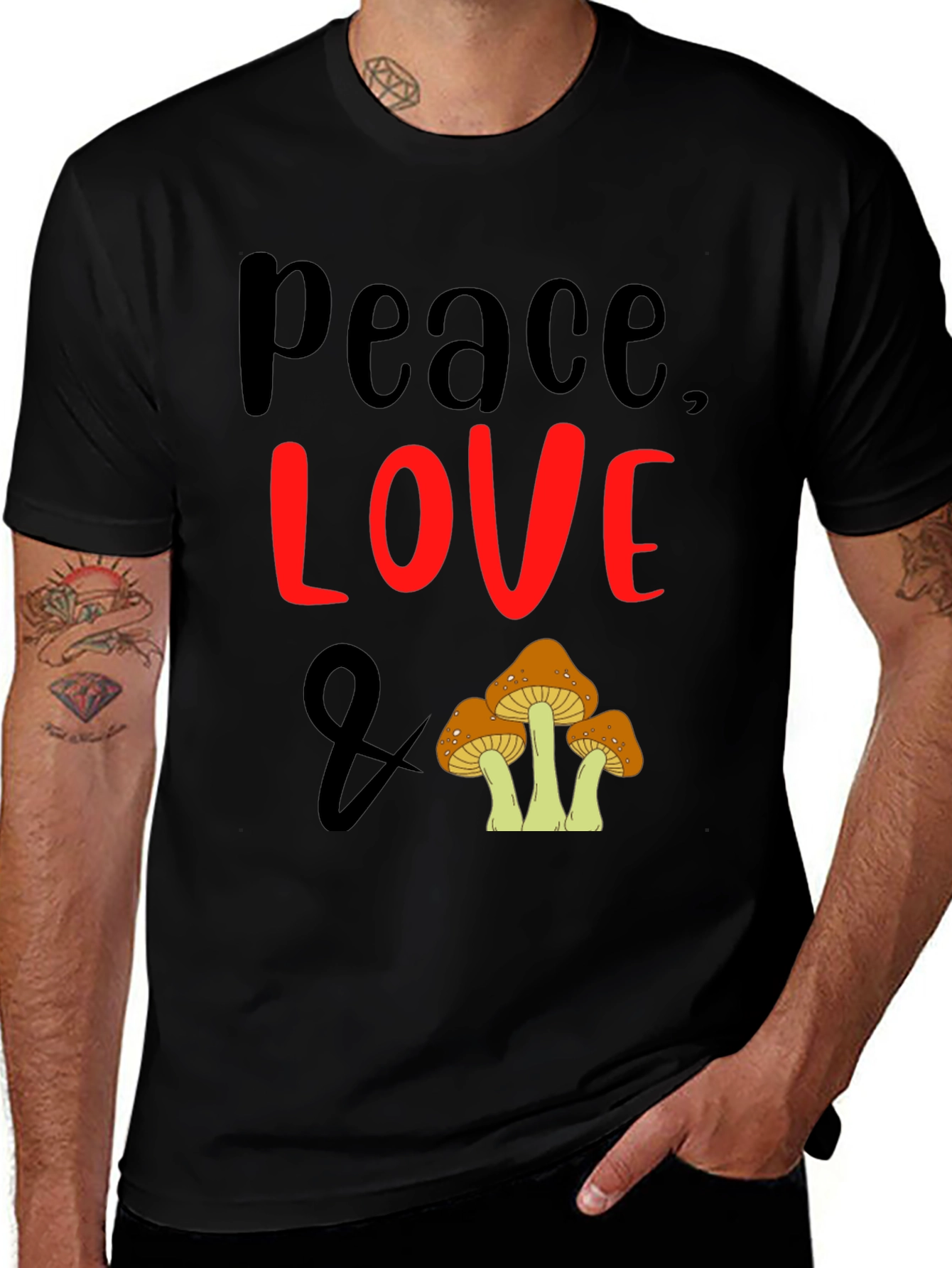 Variant 6 of Peace Love and Mushrooms T-Shirt