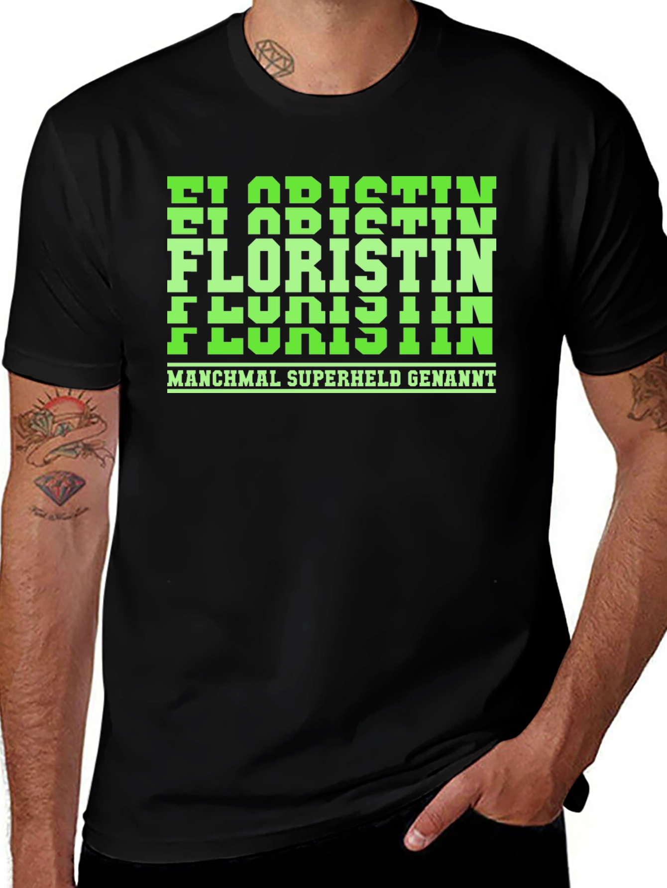 Floristin Superhero T-Shirt - Black