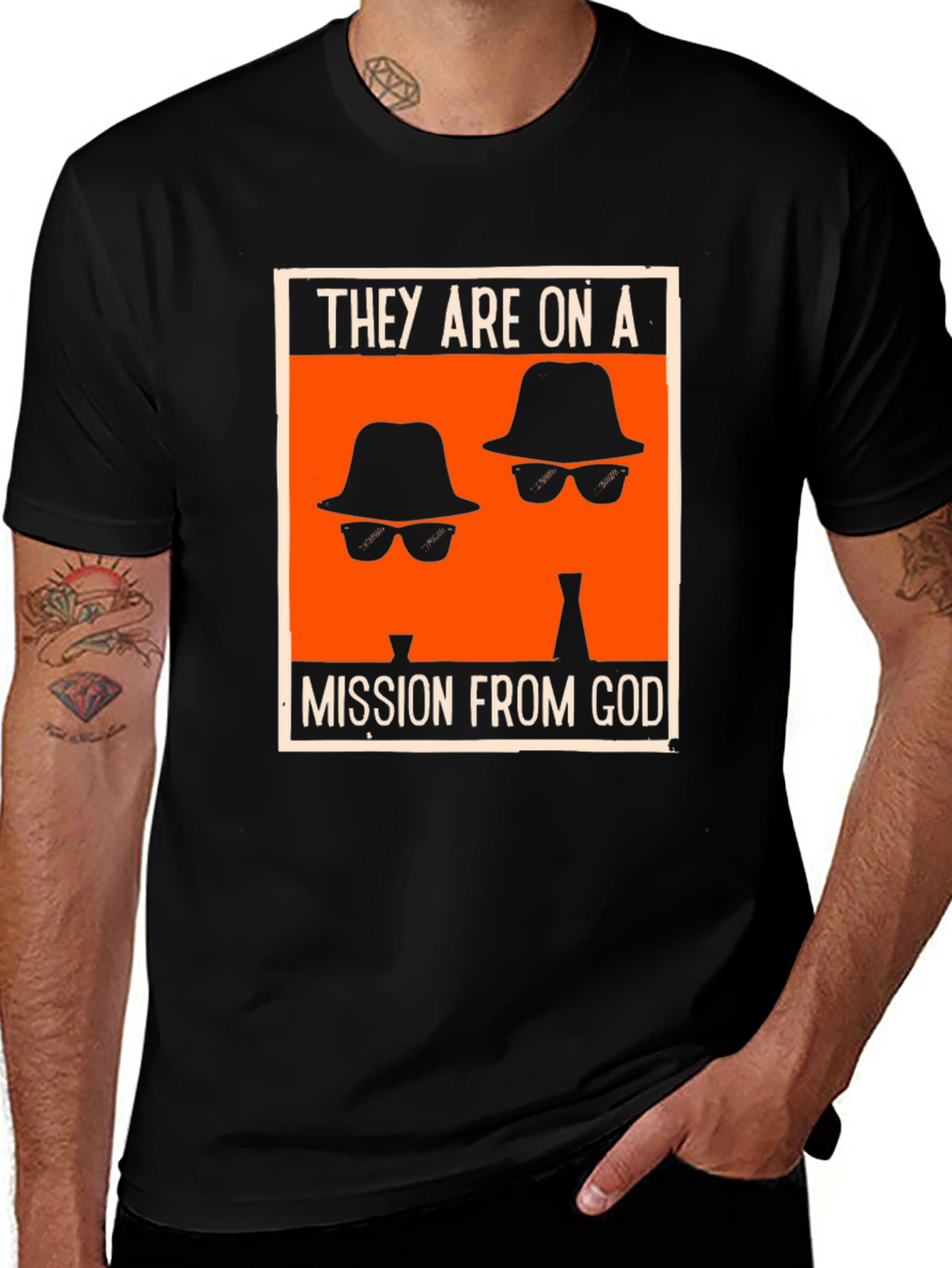 Mission from God Graphic Tee - Retro Movie T-Shirt