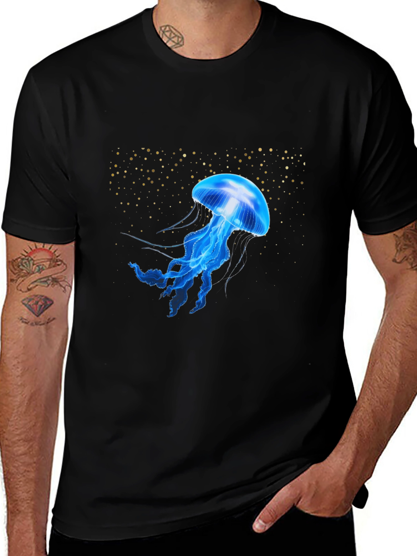 Variant 20 of Jellyfish Graphic Black Tee