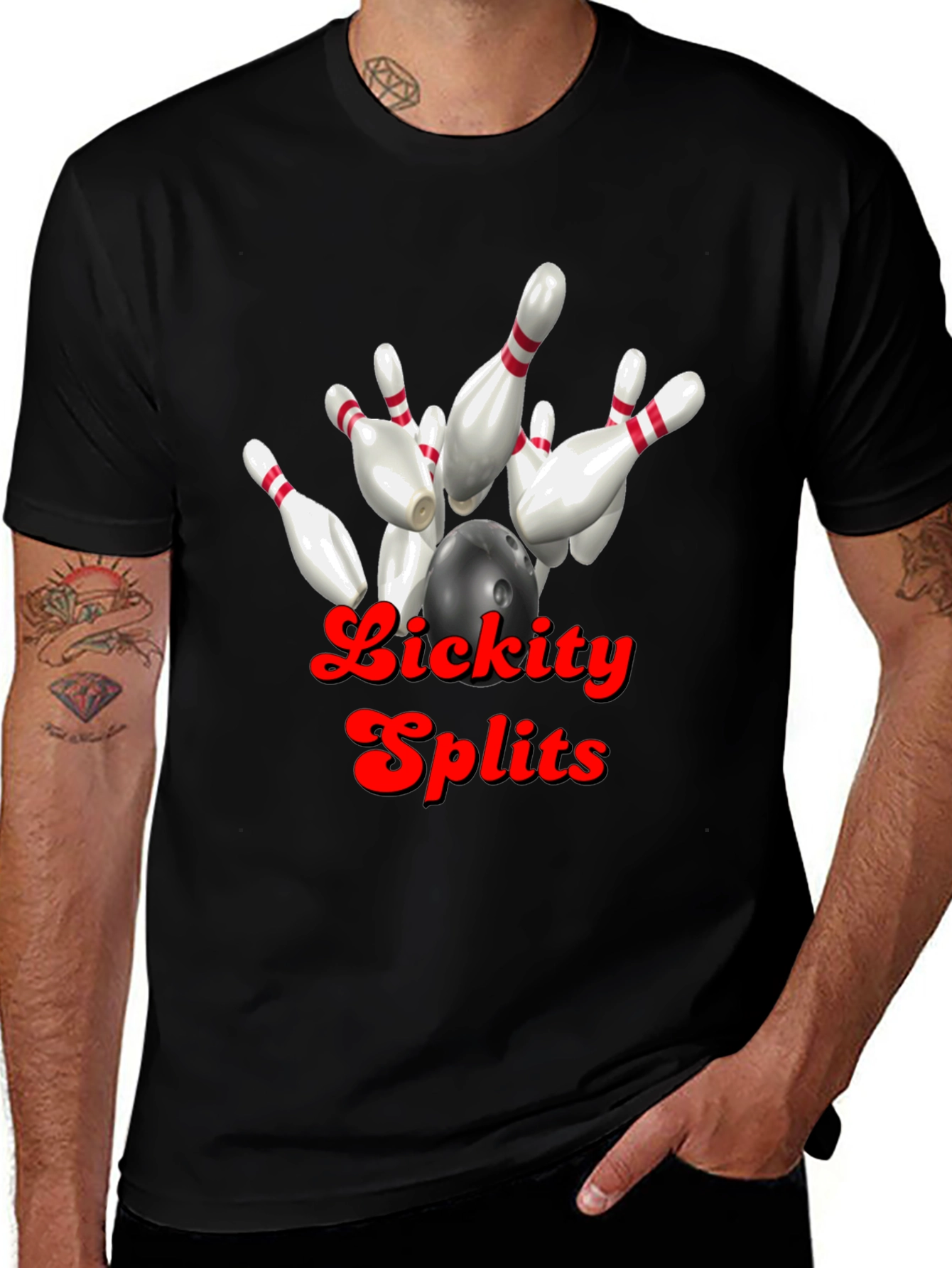 Variant 9 of Lickity Splits Bowling Strike T-Shirt