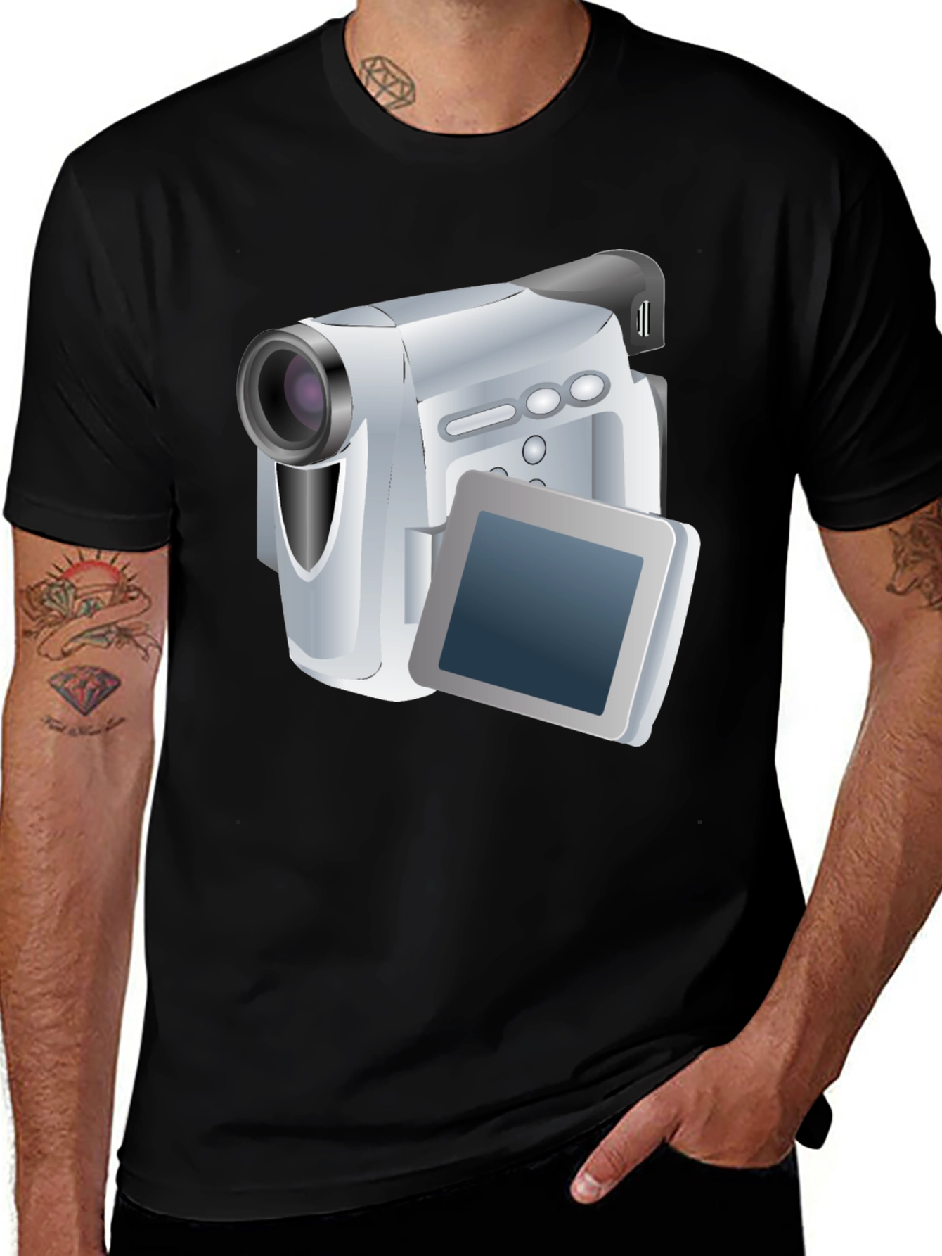 Variant 20 of Retro Camcorder Graphic T-Shirt - Vintage Video Vibes