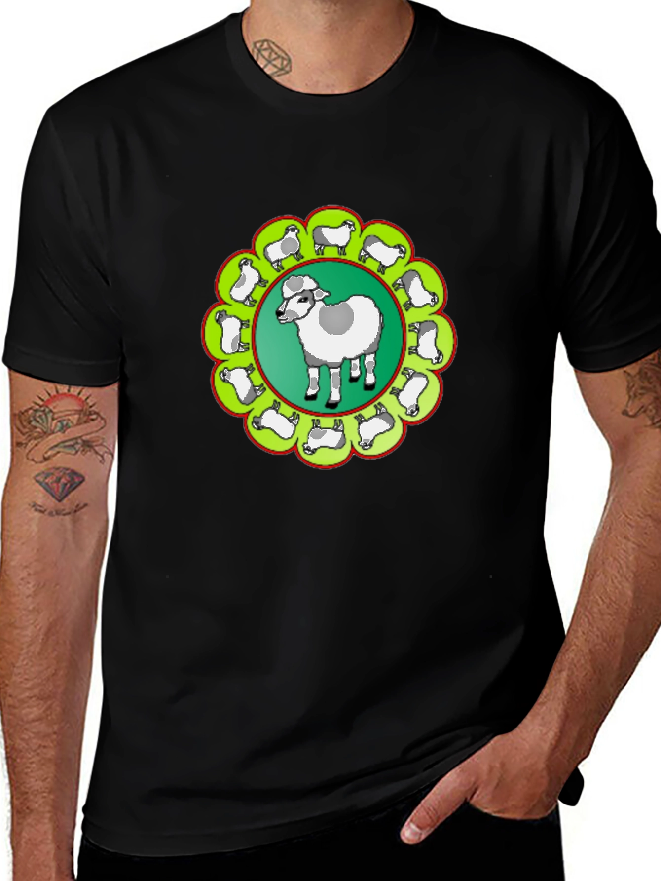Black Sheep Circle Black T-Shirt main image