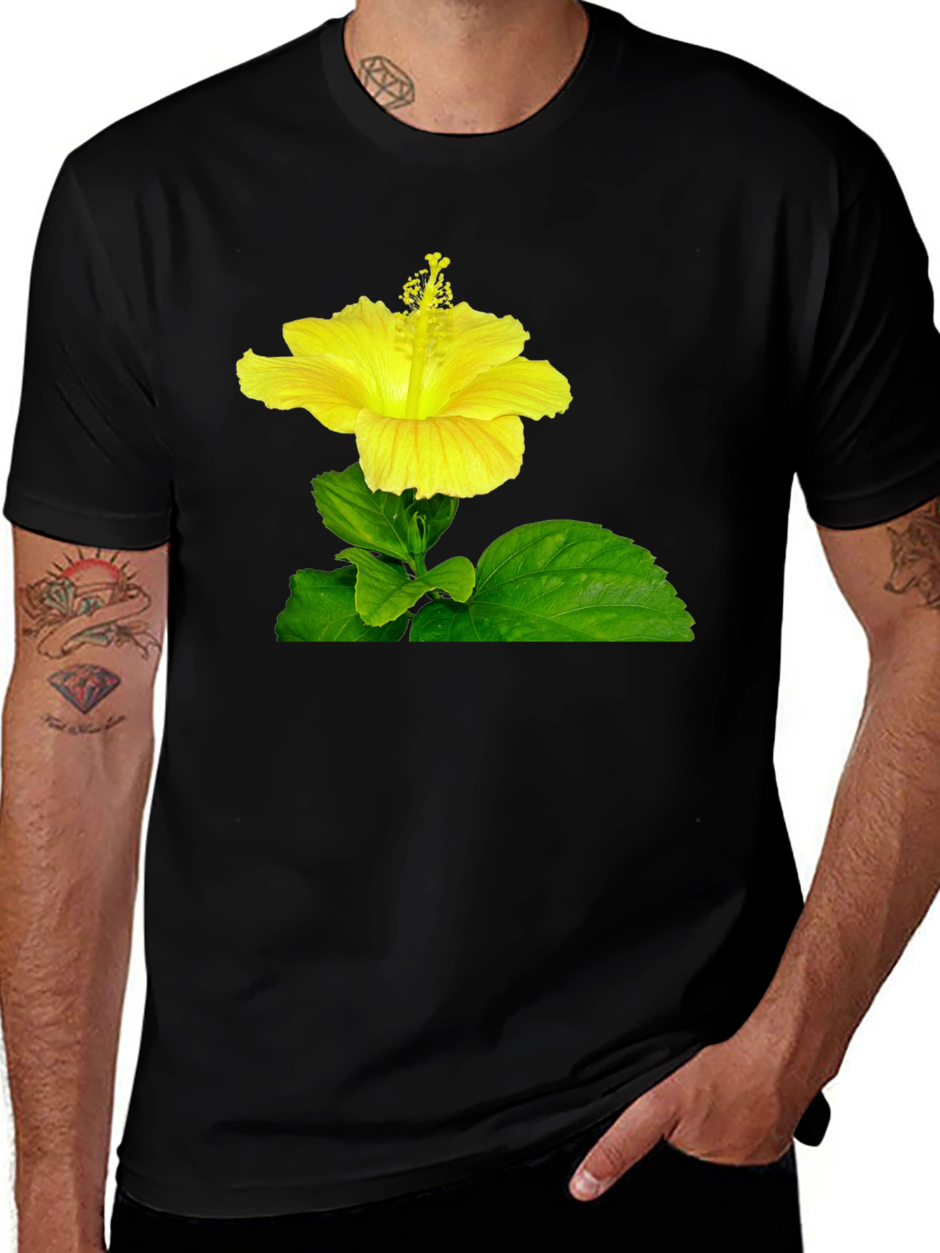 Variant 7 of Hibiscus Flower Graphic Tee