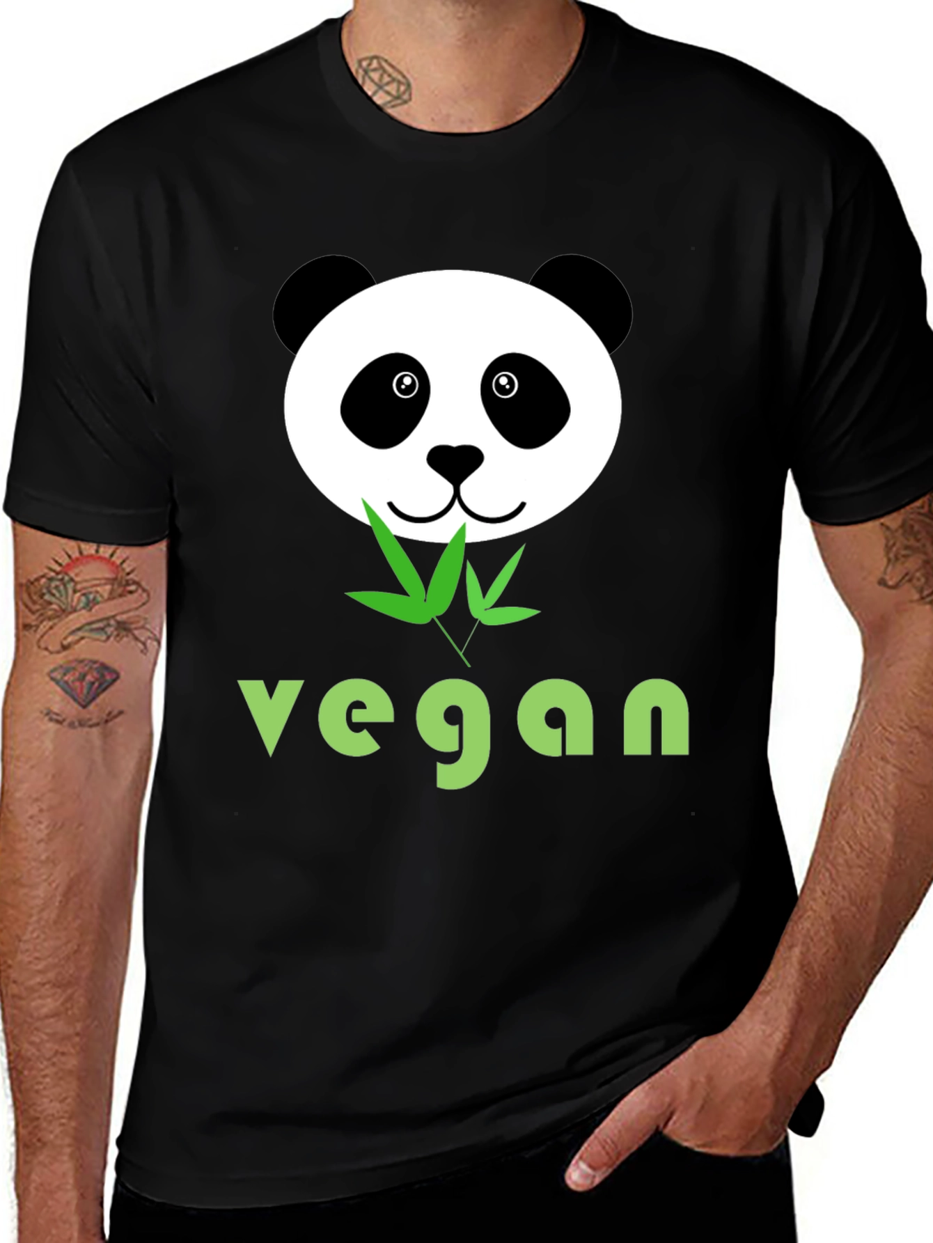 Variant 4 of Vegan Panda T-Shirt - Cute Animal Lover Tee