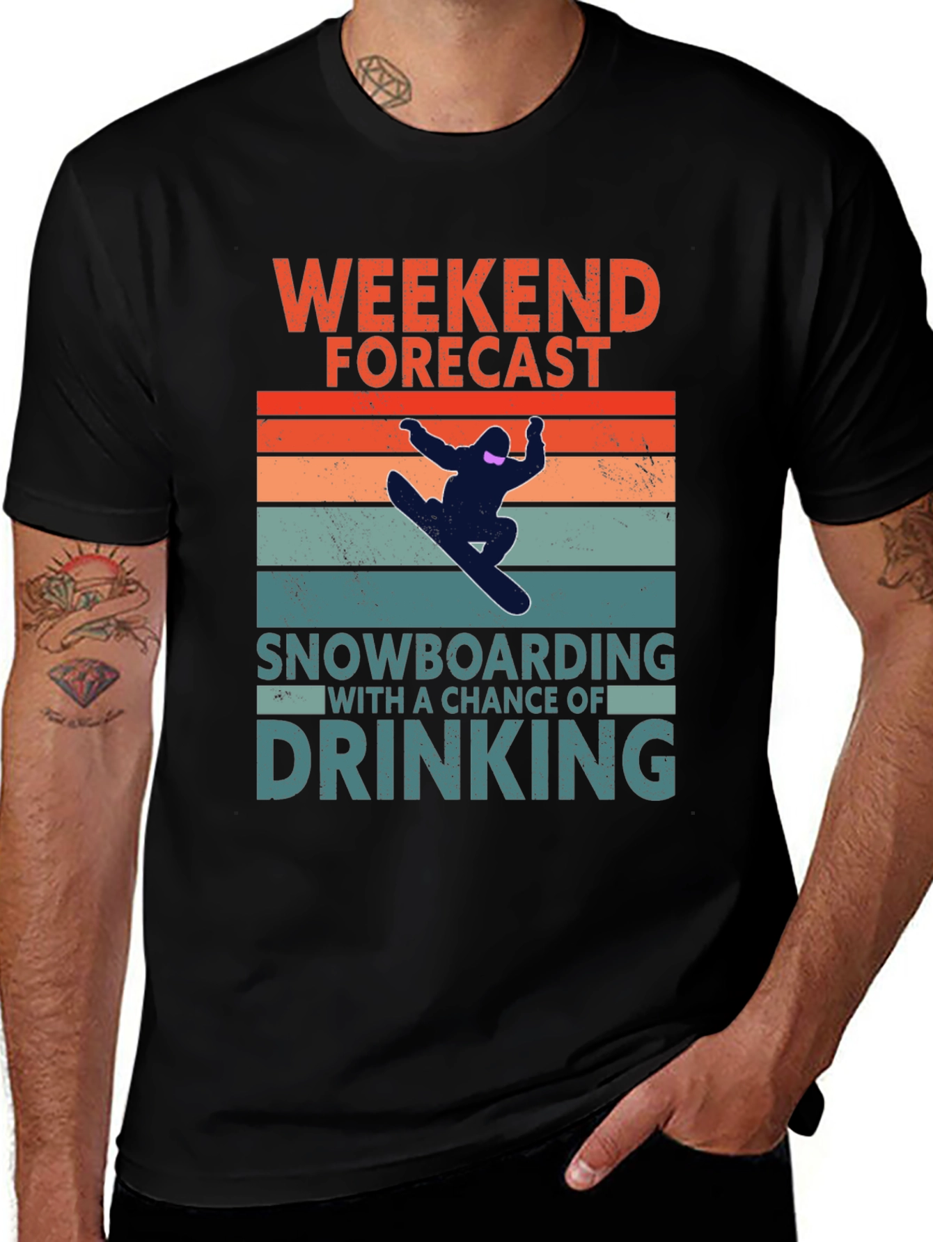 Variant 3 of Weekend Forecast Snowboarding T-Shirt