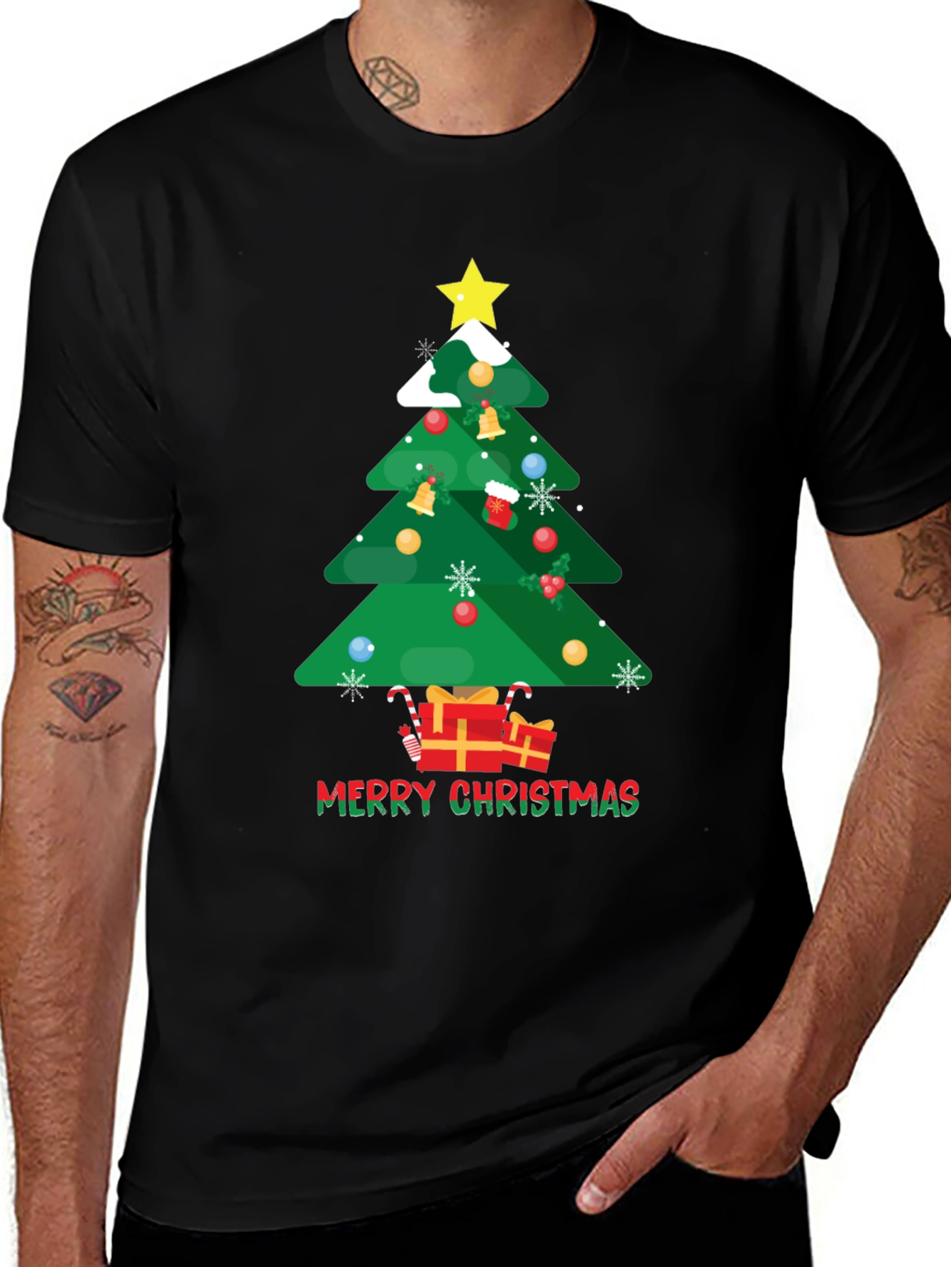 Festive Christmas Tree Graphic Tee