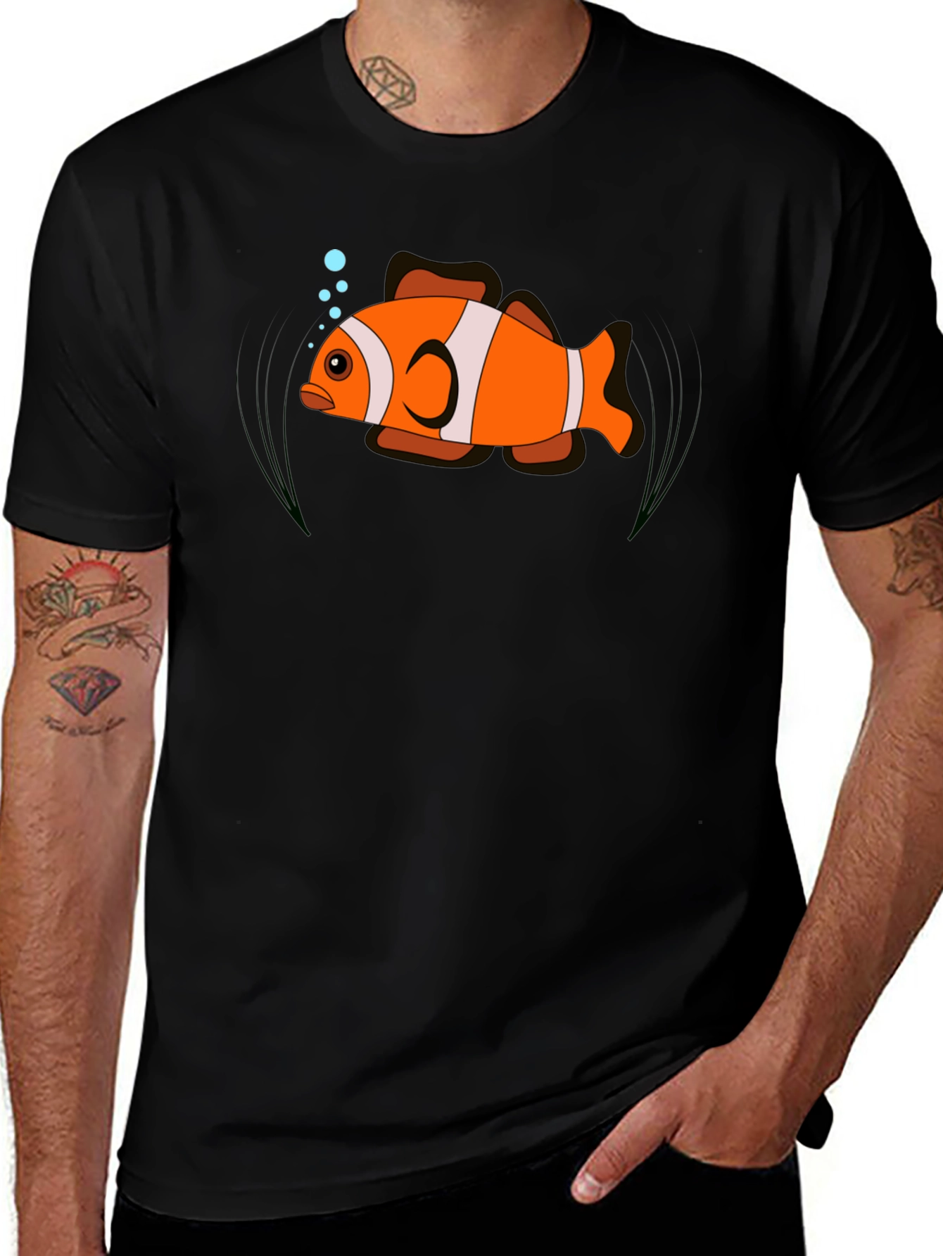 Variant 6 of Clownfish Graphic Tee - Black Unisex T-Shirt