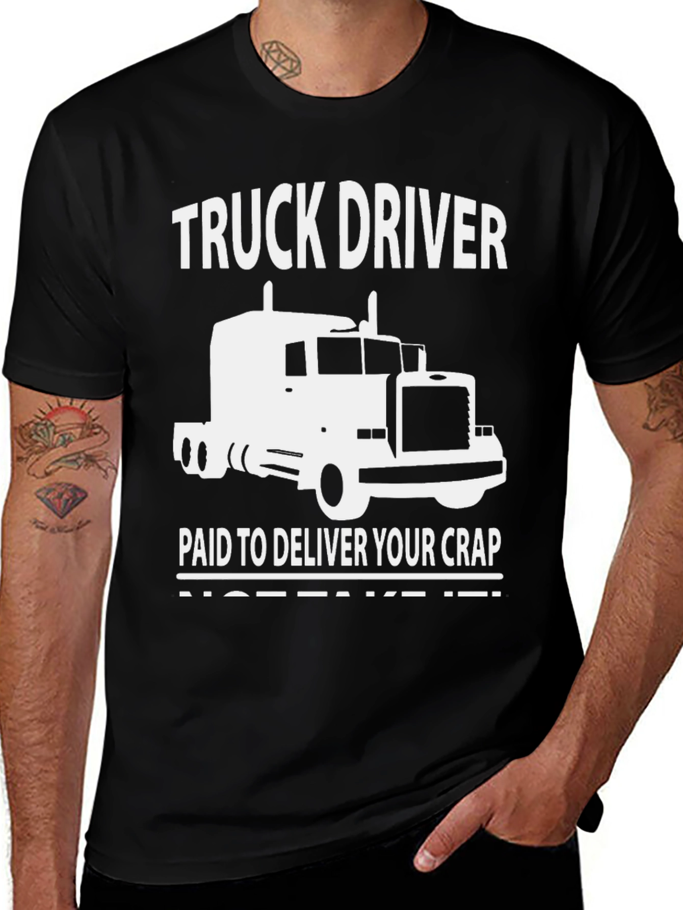 Variant 18 of Truck Driver Delivery T-Shirt - Funny Graphic Tee