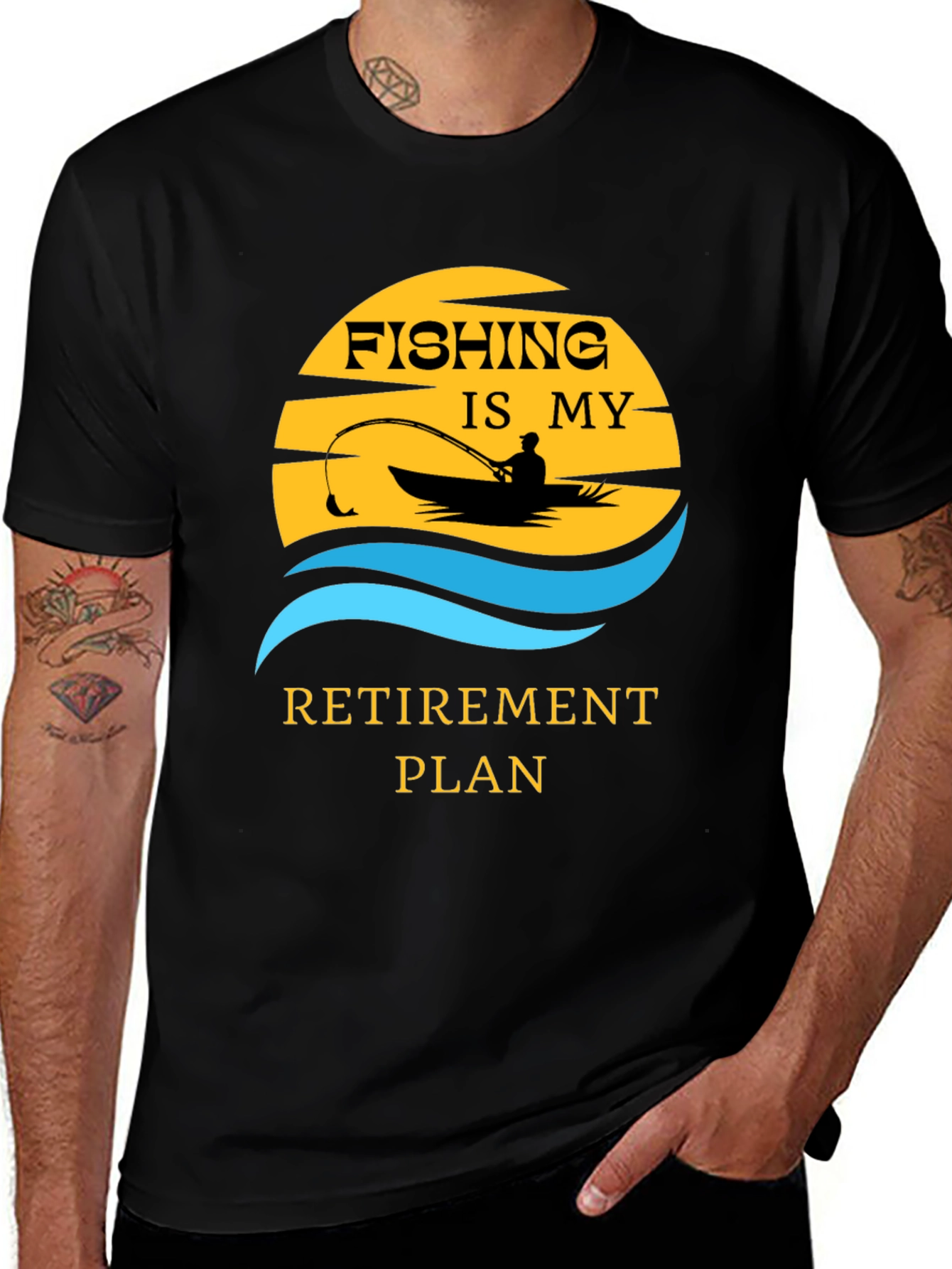 Variant 7 of Fishing Retirement Plan T-Shirt