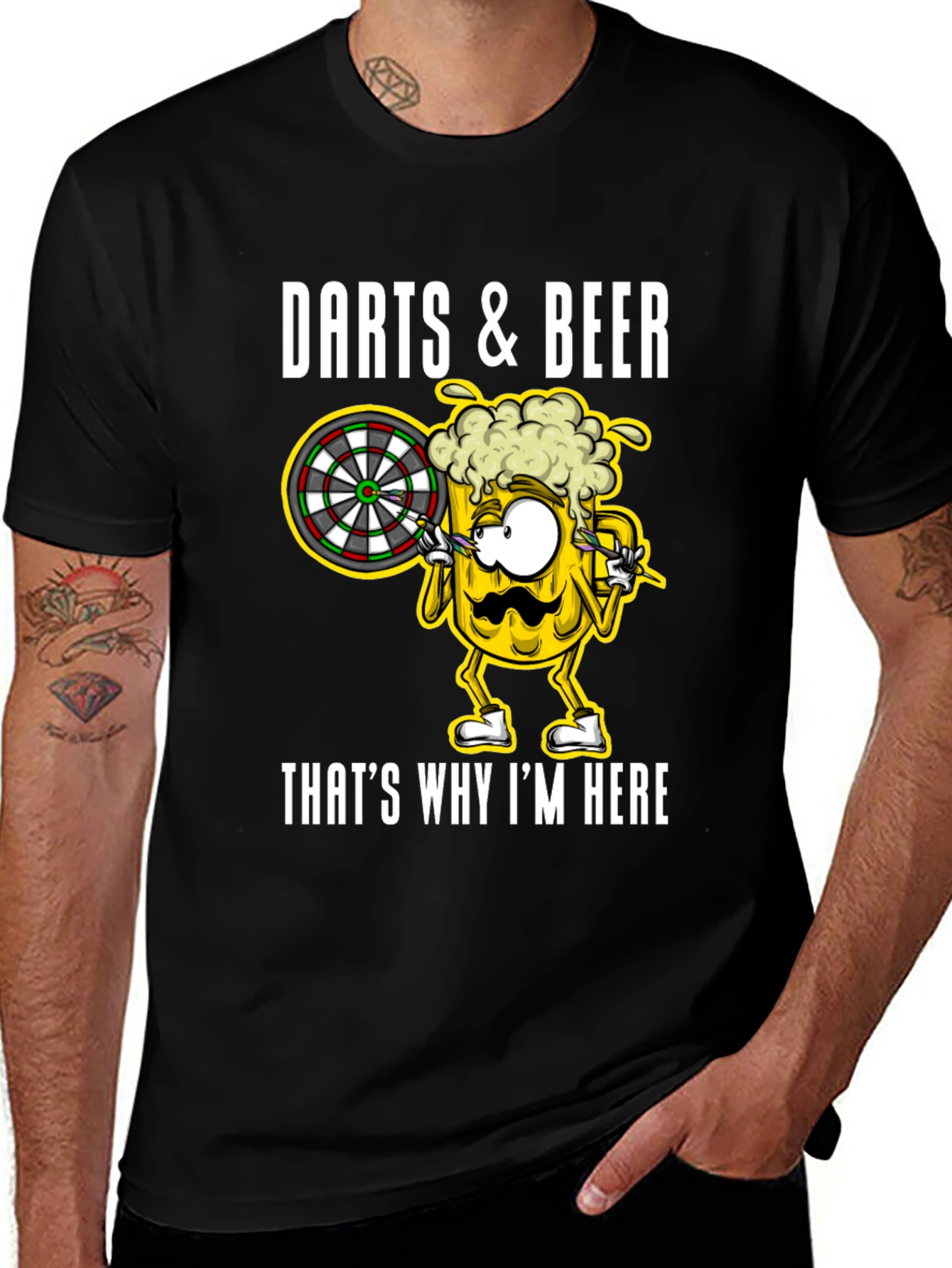 Variant 27 of Darts & Beer Graphic Tee - Funny Drinking T-Shirt