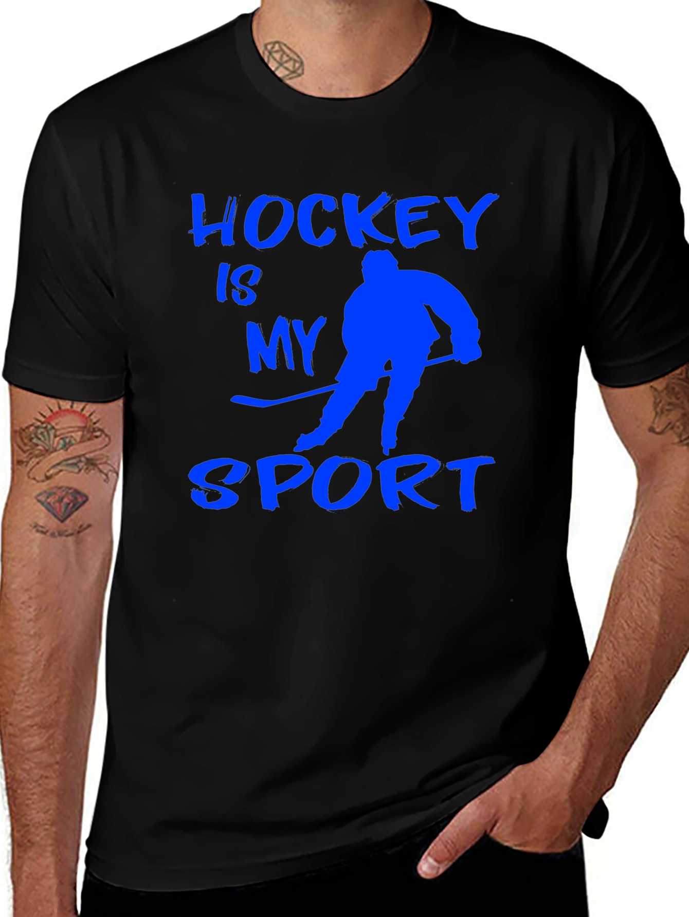 Variant 20 of Hockey Is My Sport T-Shirt - Black