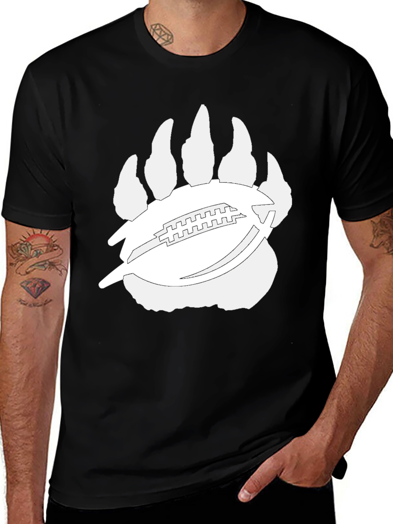 Variant 29 of Football Bear Claw Graphic Tee