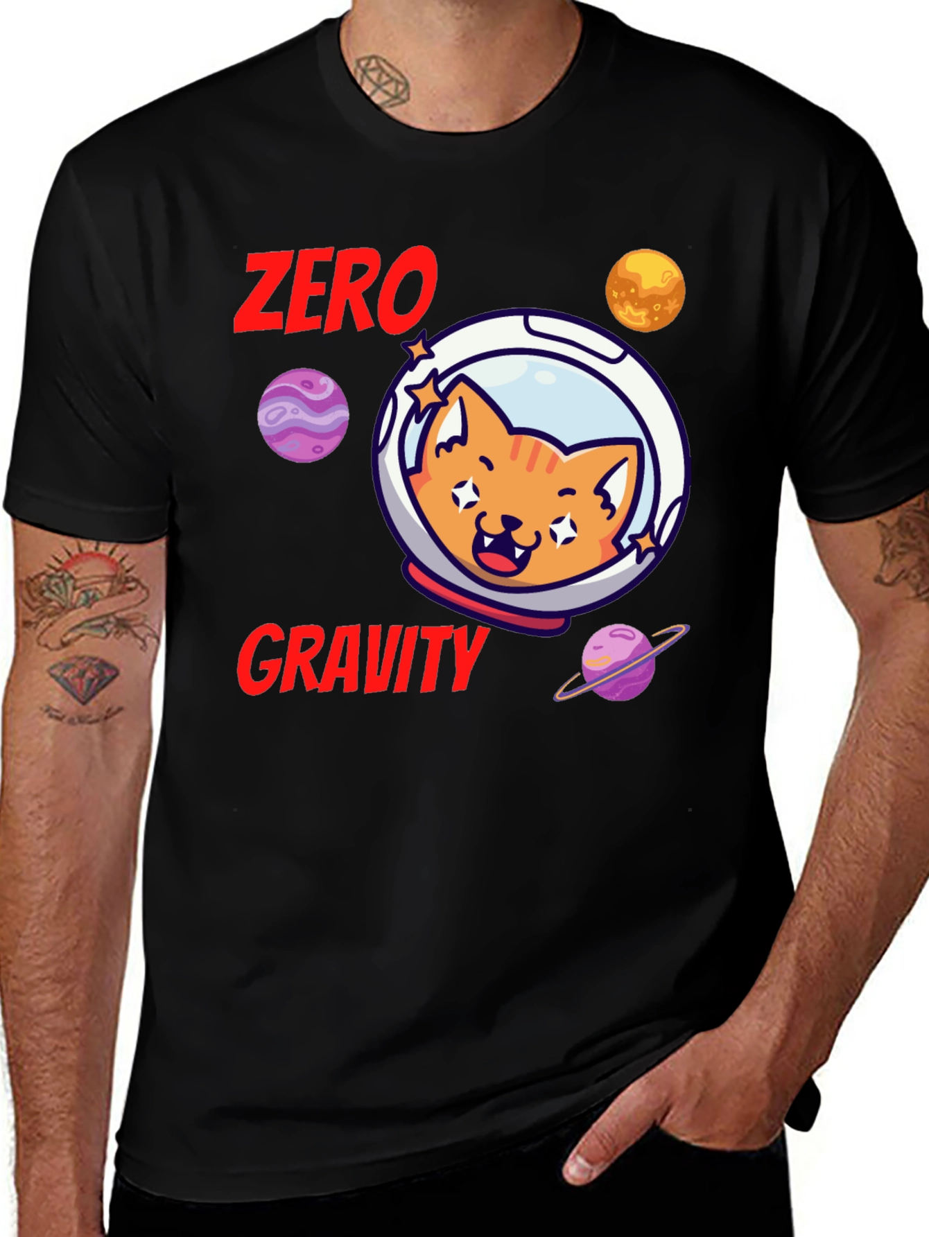 Variant 4 of Zero Gravity Cat T-Shirt