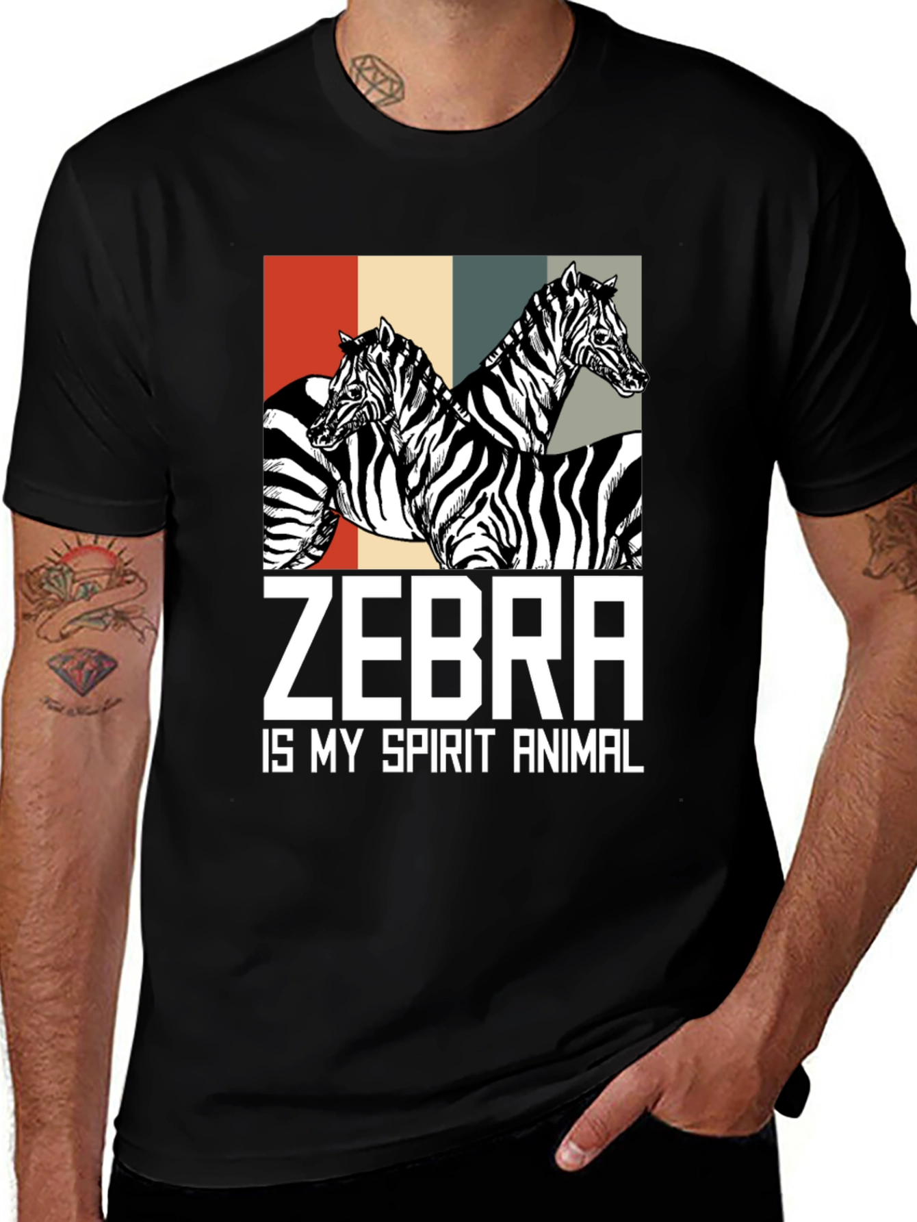 Variant 28 of Zebra Spirit Animal Graphic T-Shirt