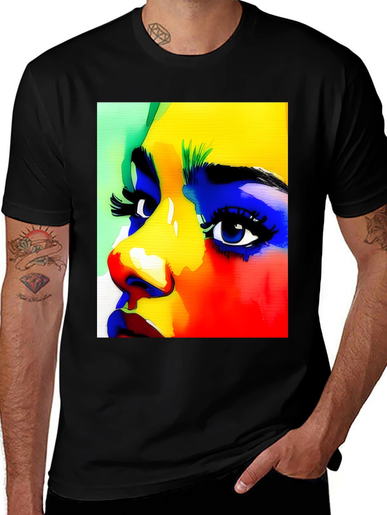 Variant 26 of Colorful Portrait Graphic Tee