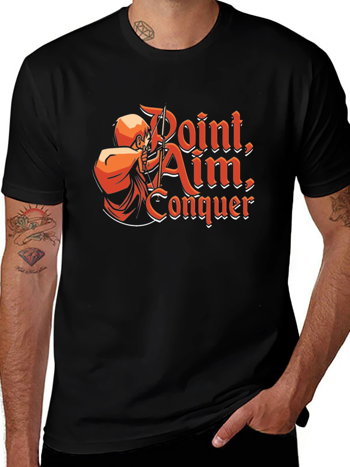 Variant 16 of Point Aim Conquer Graphic T-Shirt