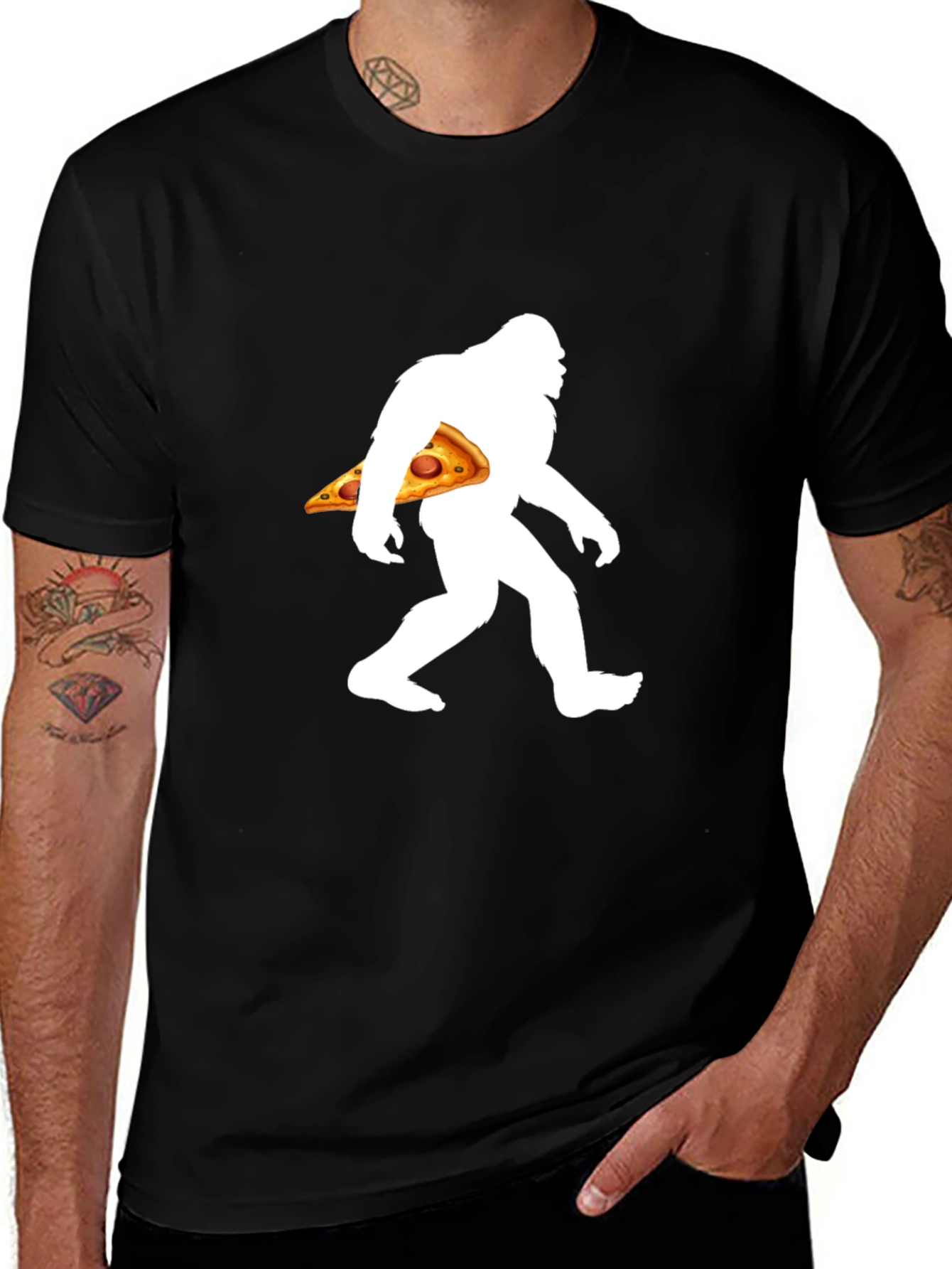Variant 5 of Bigfoot Pizza Graphic T-Shirt