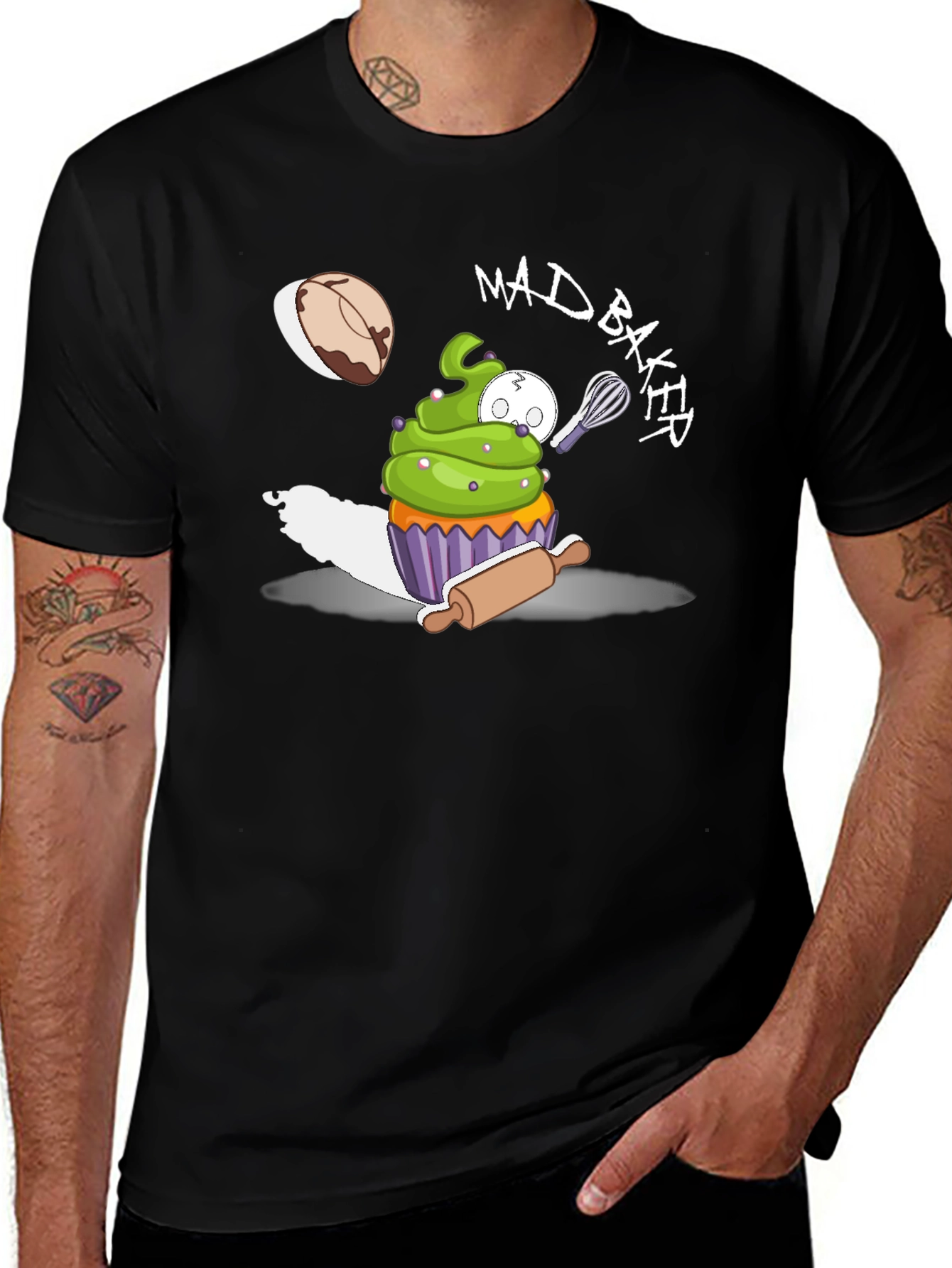 Variant 4 of Mad Baker Cartoon Graphic T-Shirt