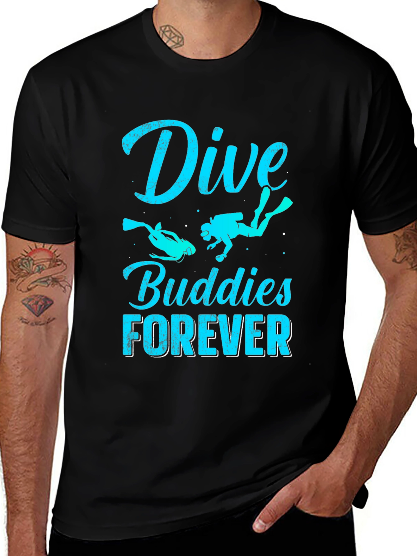 Variant 7 of Dive Buddies Forever Black T-Shirt
