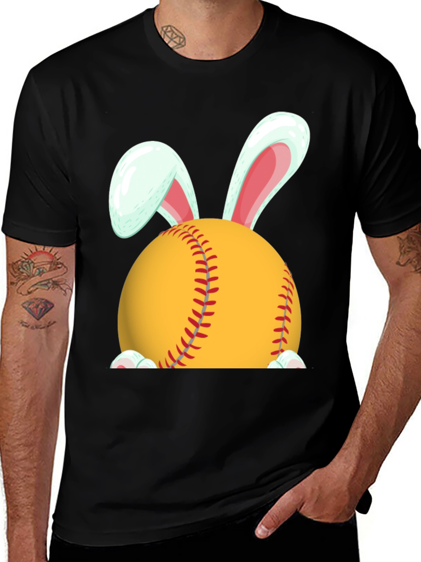 Softball Bunny T-Shirt: Easter Holiday Tee