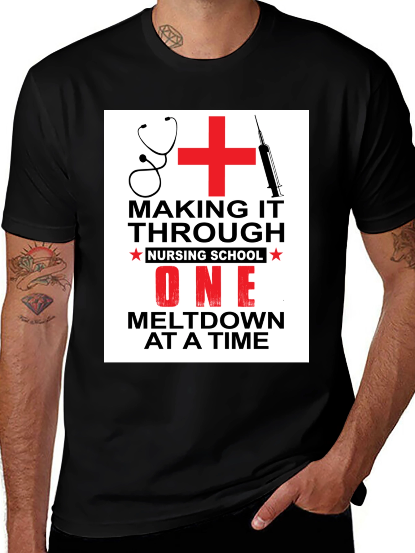 Variant 17 of Nursing School Meltdown T-Shirt