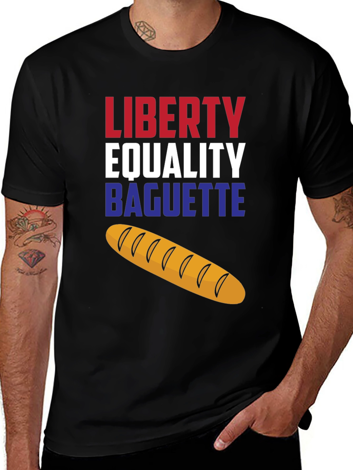 Liberty Equality Baguette T-Shirt - Unisex Cotton Tee