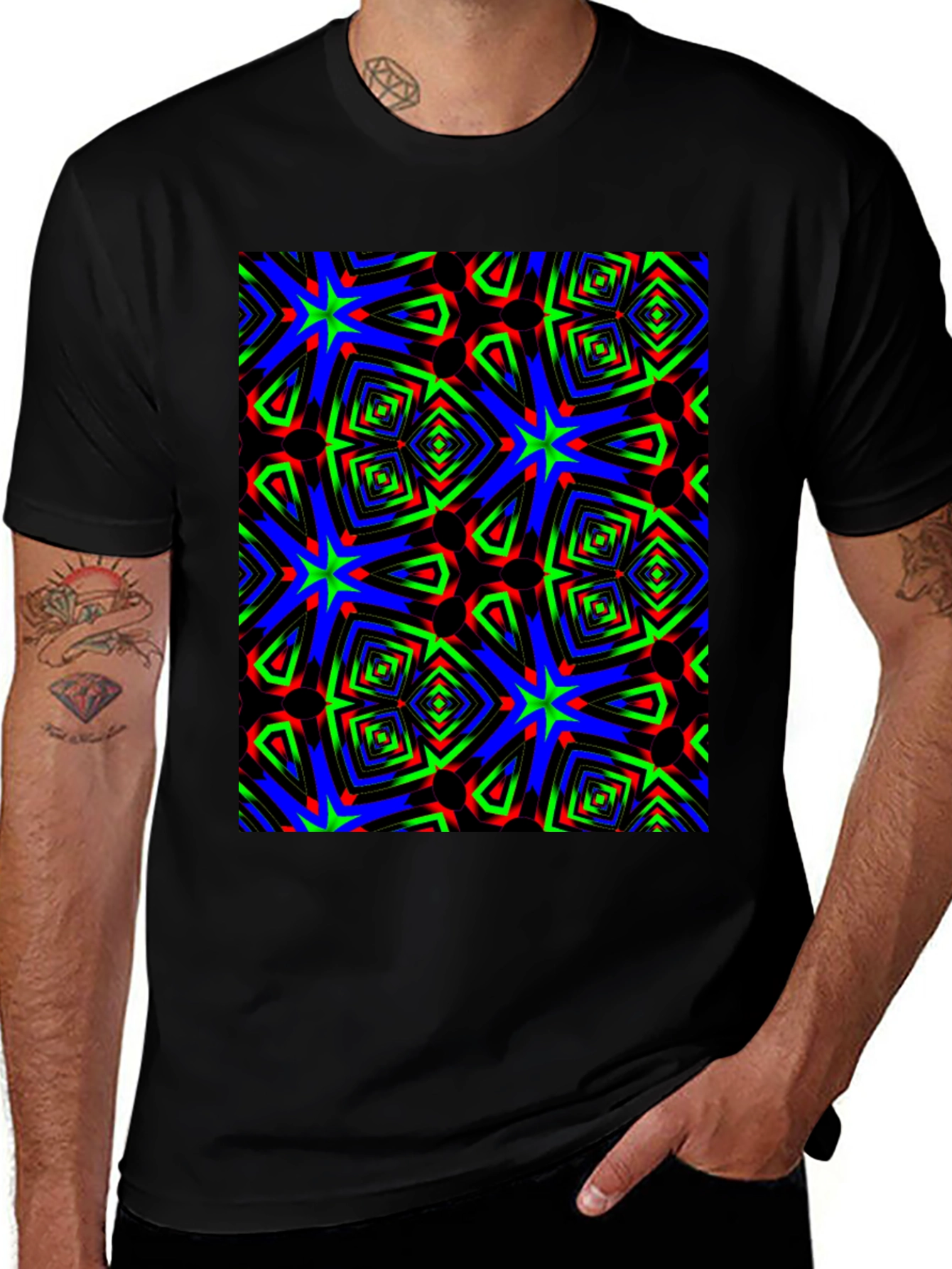 Variant 5 of Kaleidoscope Pattern T-Shirt
