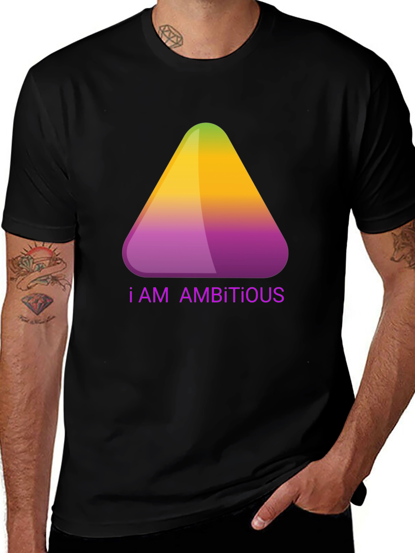 Variant 3 of Ambitious Gradient Triangle Graphic T-Shirt
