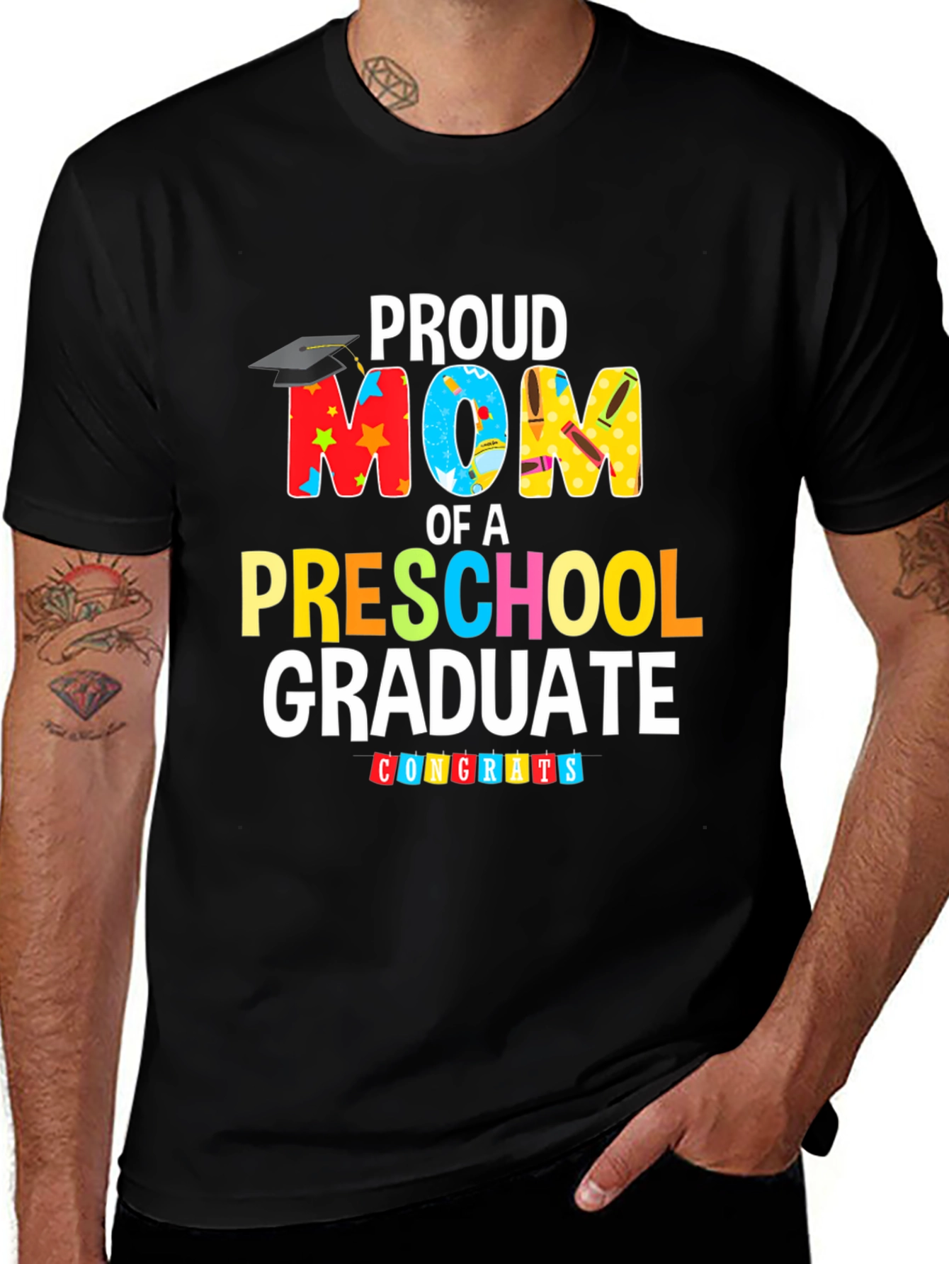 Proud Mom Preschool Graduate T-Shirt