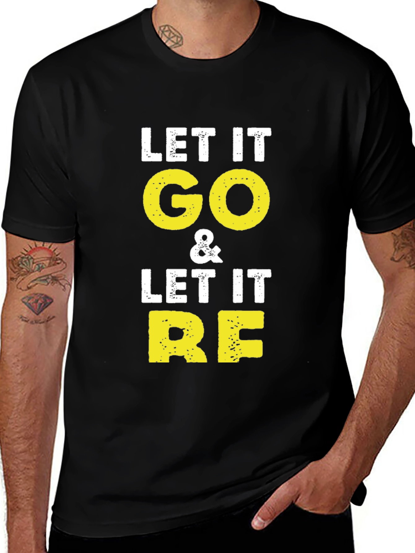 Variant 7 of Let It Go & Let It RE Black Graphic T-Shirt
