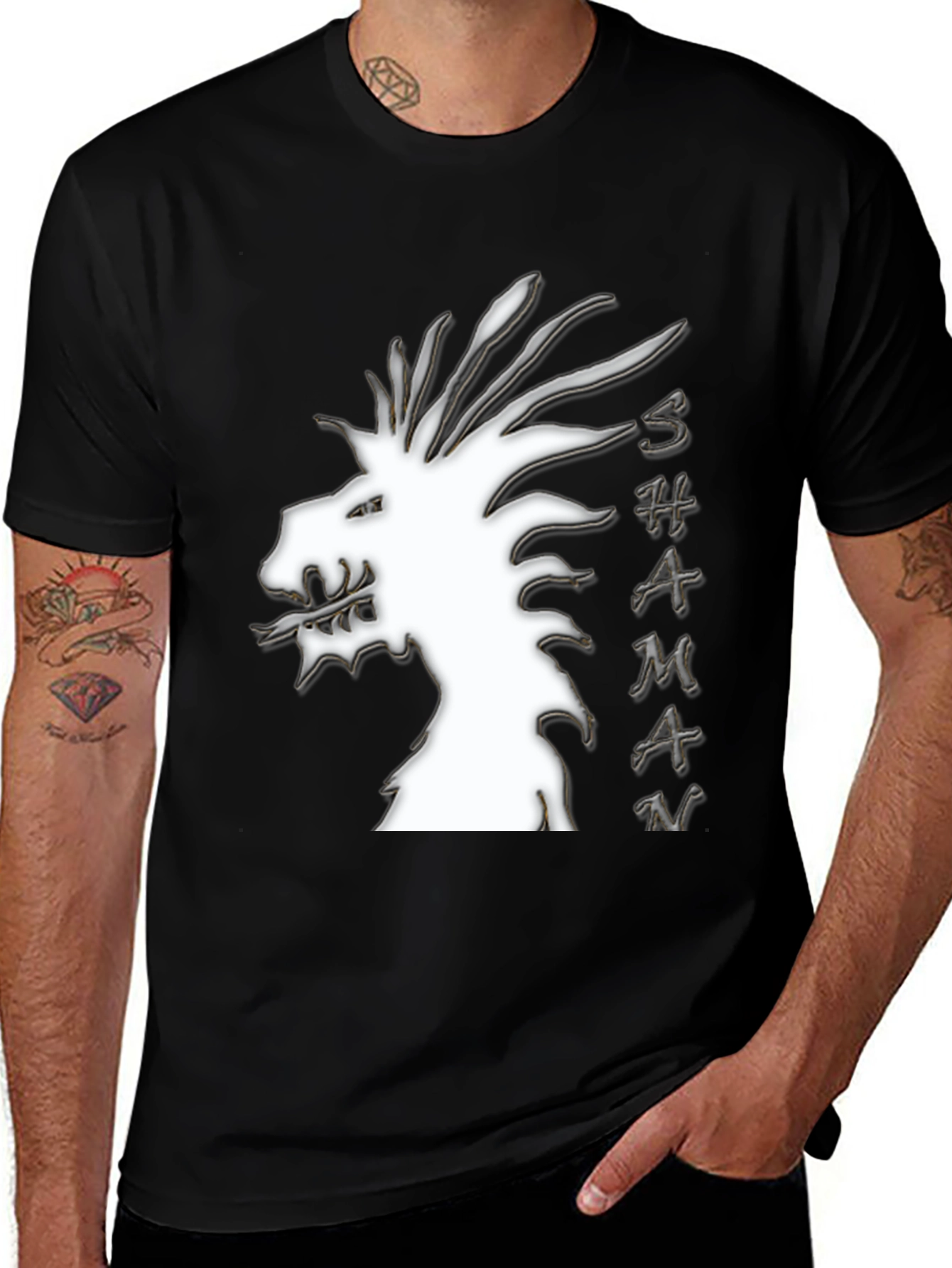 Variant 12 of Shaman Dragon Tee - Mythical Graphic T-Shirt