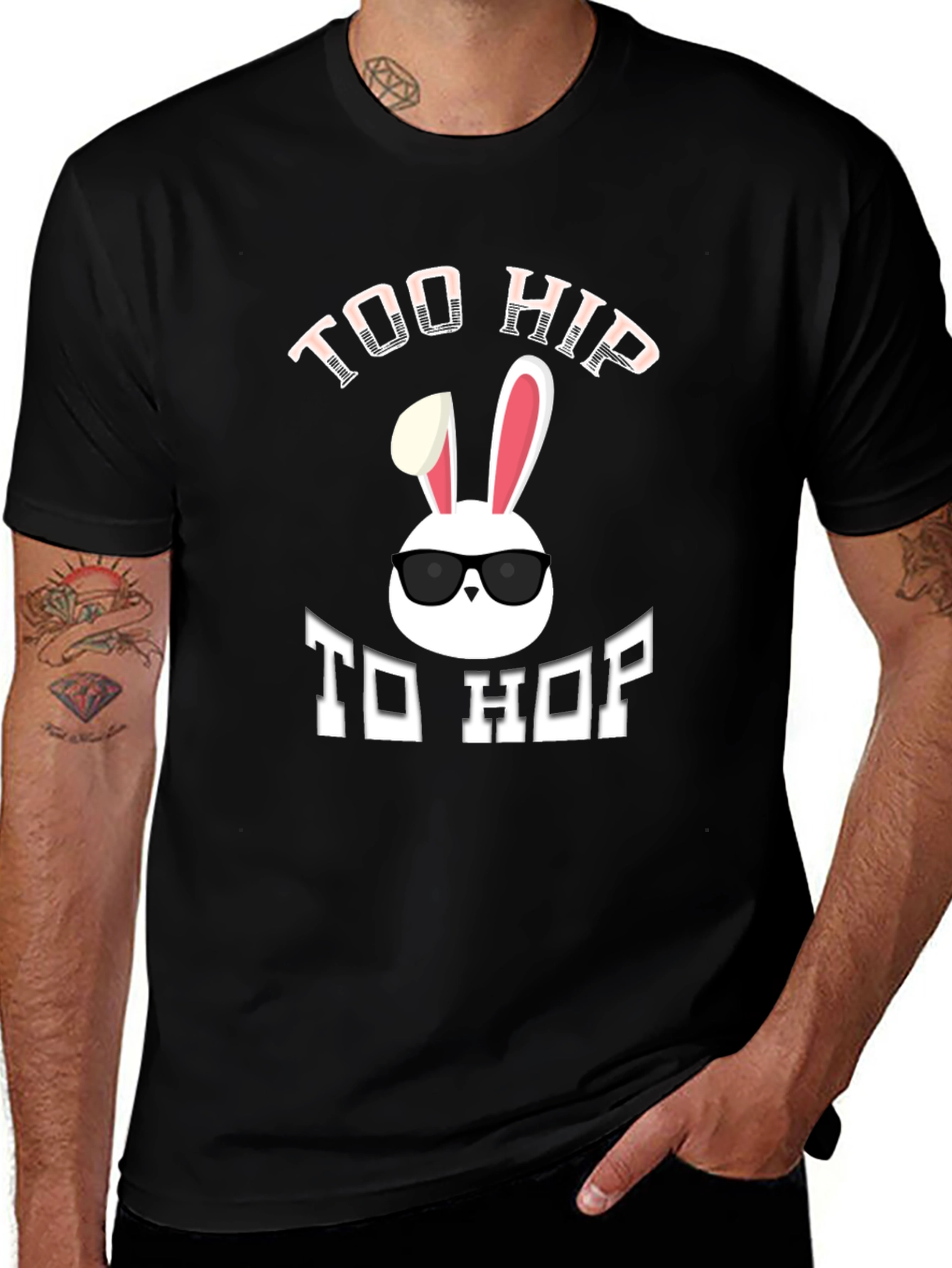 Variant 27 of Too Hip To Hop T-Shirt - Easter Bunny
