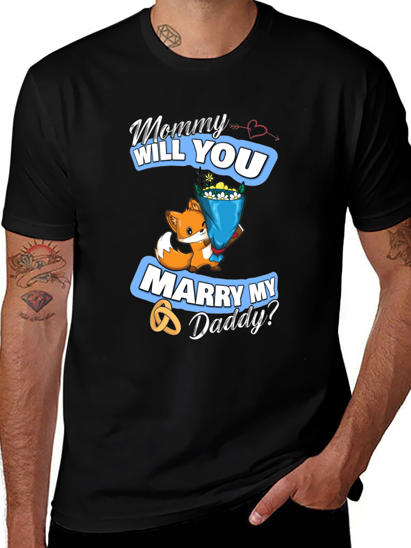 Variant 24 of Mommy Will You Marry My Daddy? Cute Fox T-Shirt