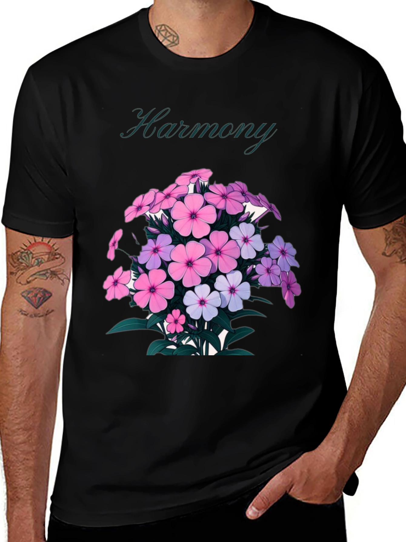Harmony Floral Graphic Tee - Premium Unisex T-Shirt