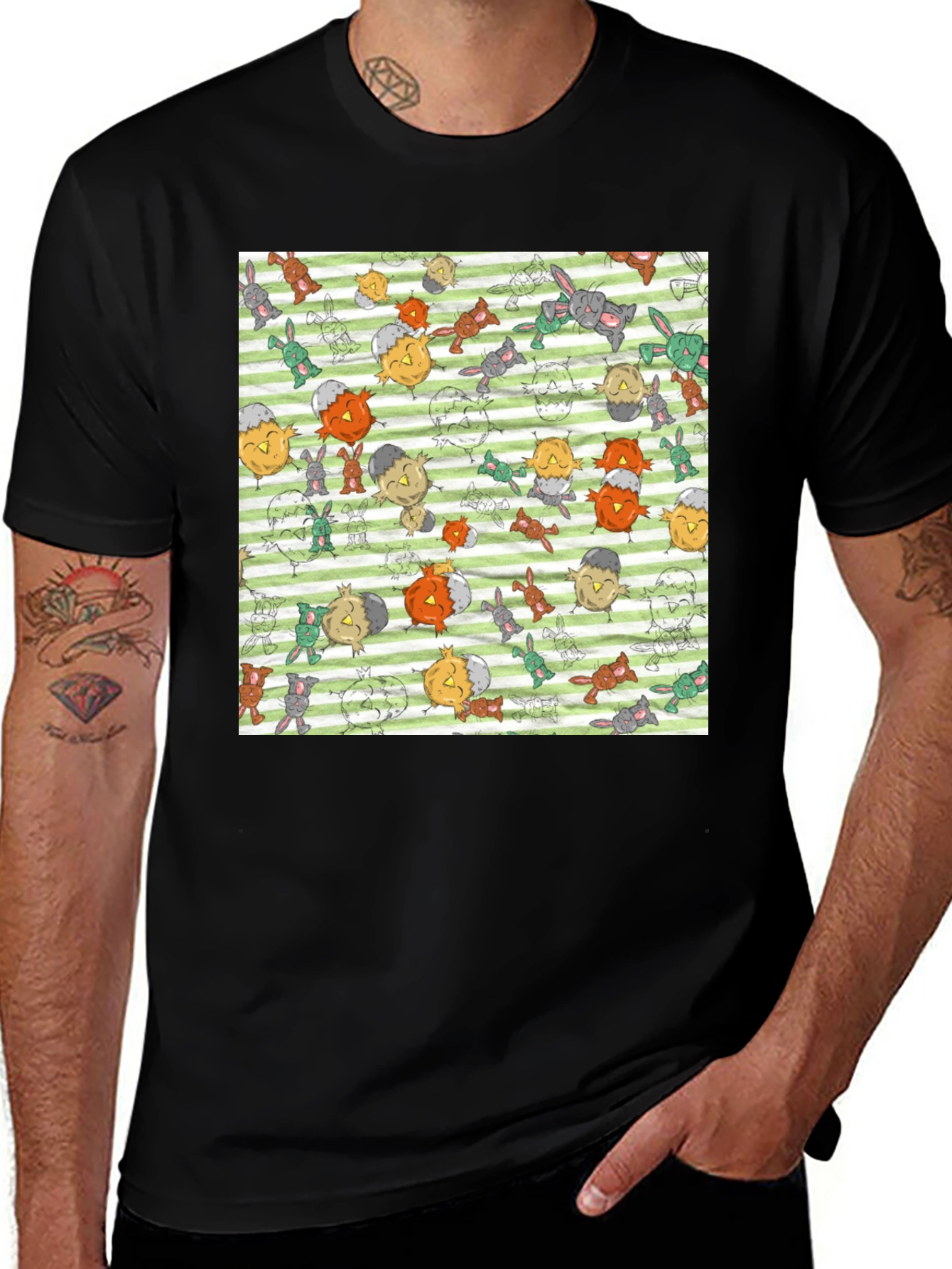 Bunny & Chick T-Shirt - Quirky Easter Style