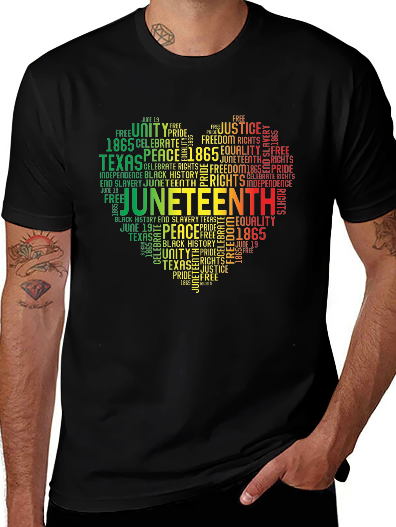 Juneteenth Heart Graphic Tee - Celebrate Freedom
