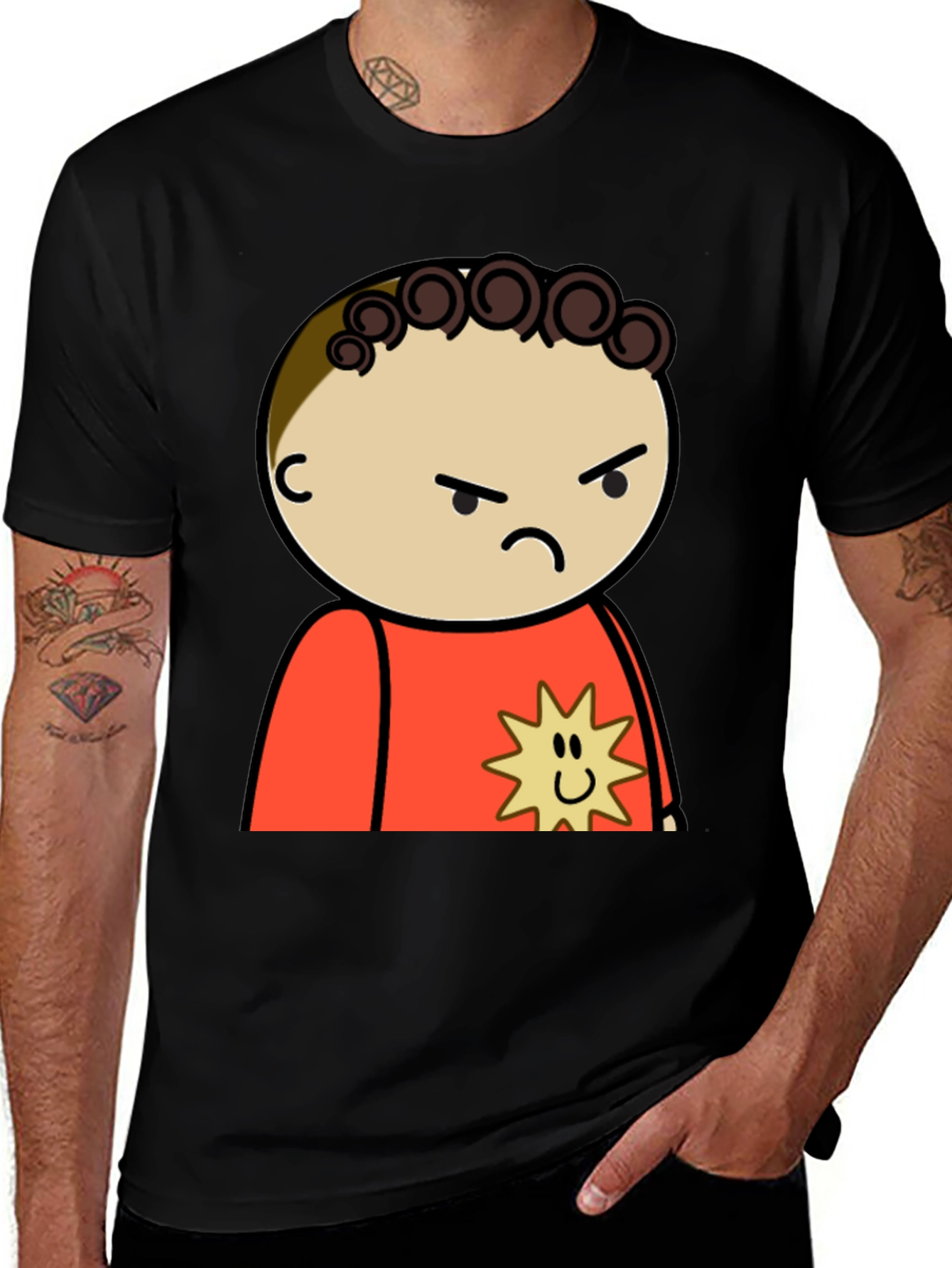 Variant 27 of Mr. Grumpy Sunshine T-Shirt - Black