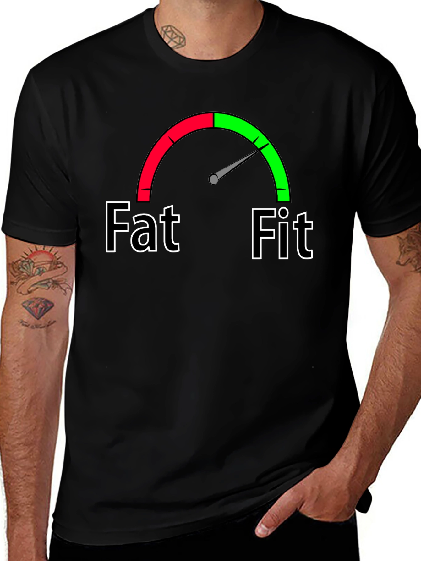 Variant 14 of Fat to Fit T-Shirt - Novelty Graphic Tee