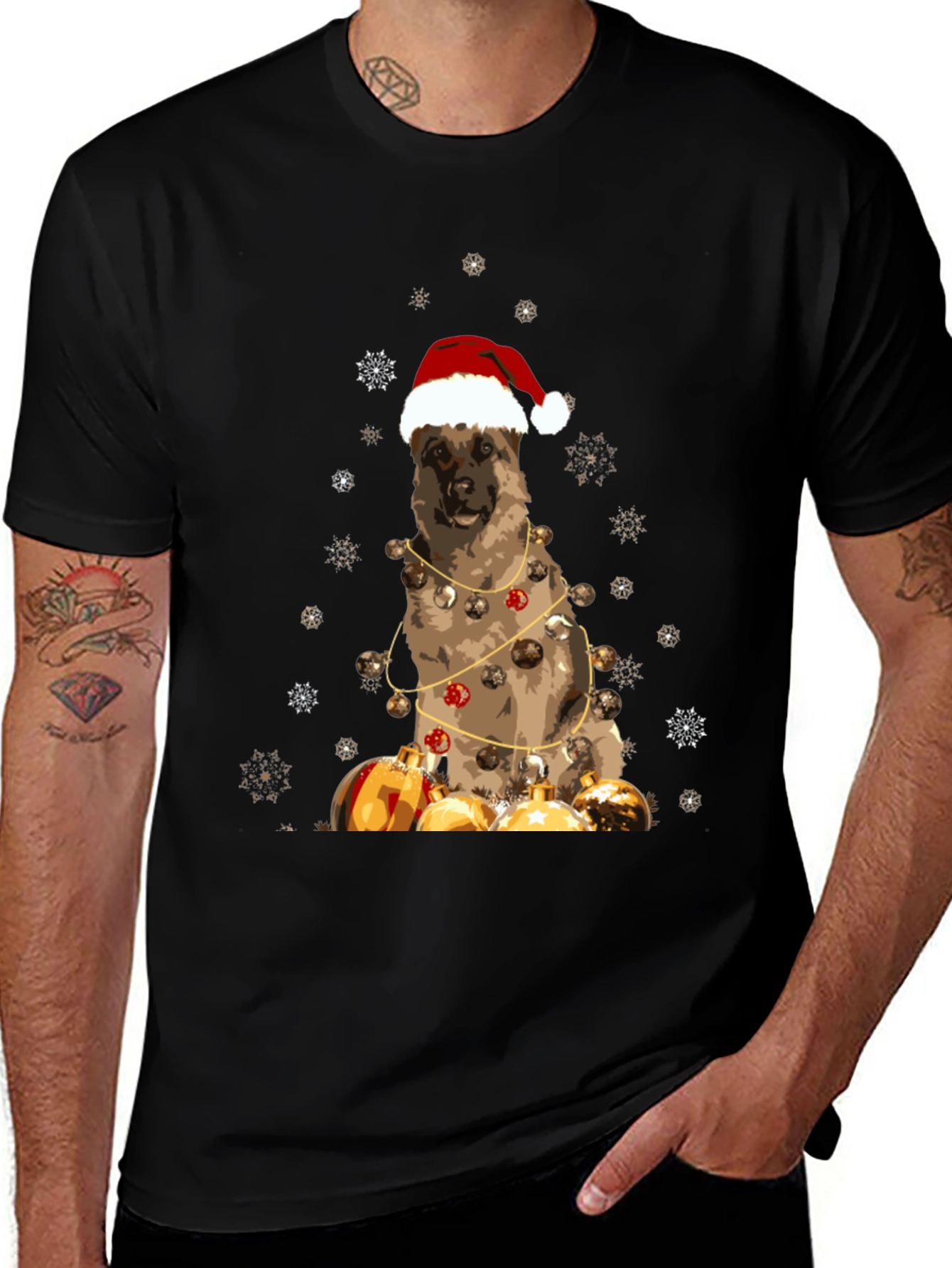 Dog Christmas Tree Graphic Tee
