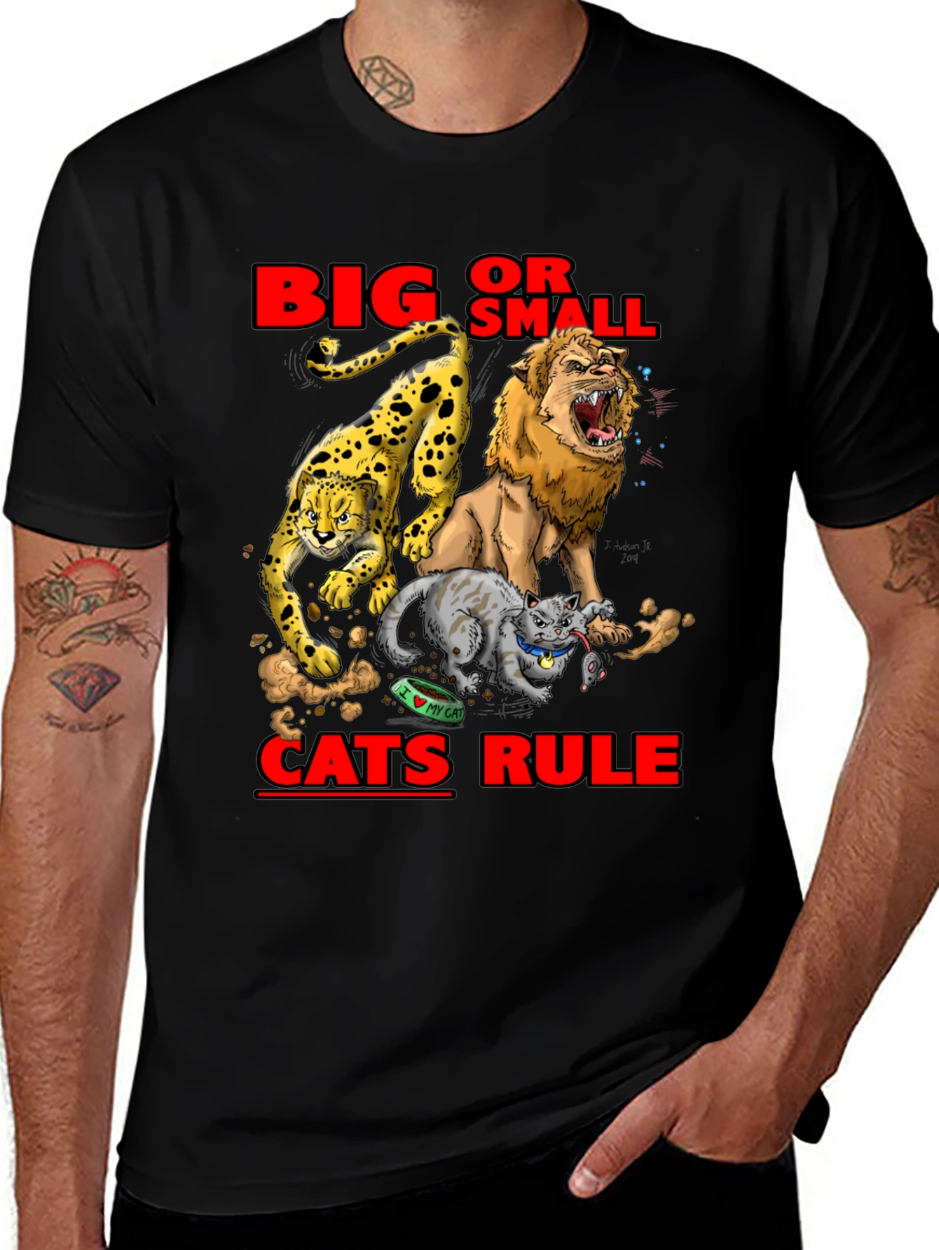 Variant 13 of Big or Small Cats Rule T-Shirt