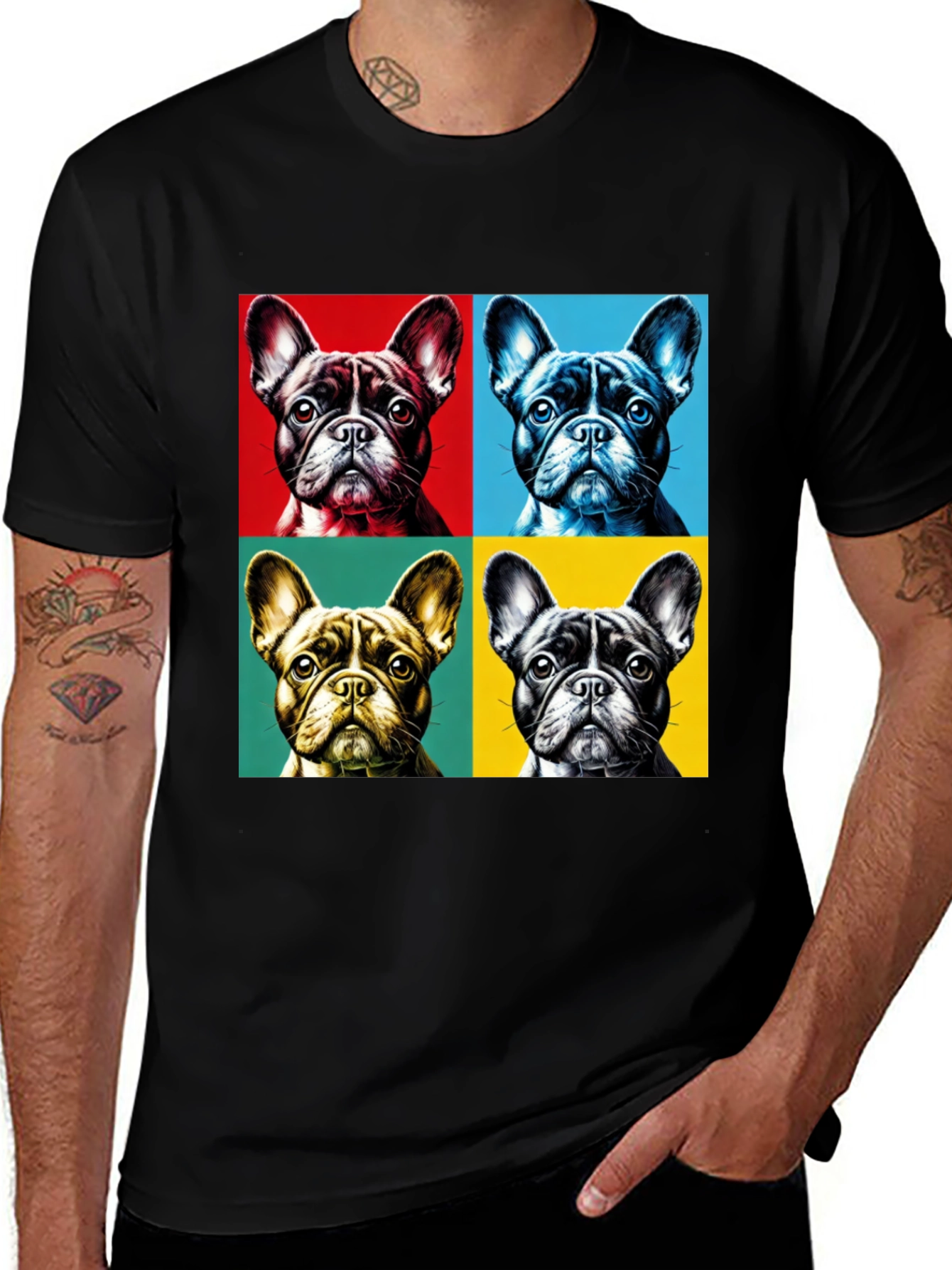 Pop Art French Bulldog Graphic Tee