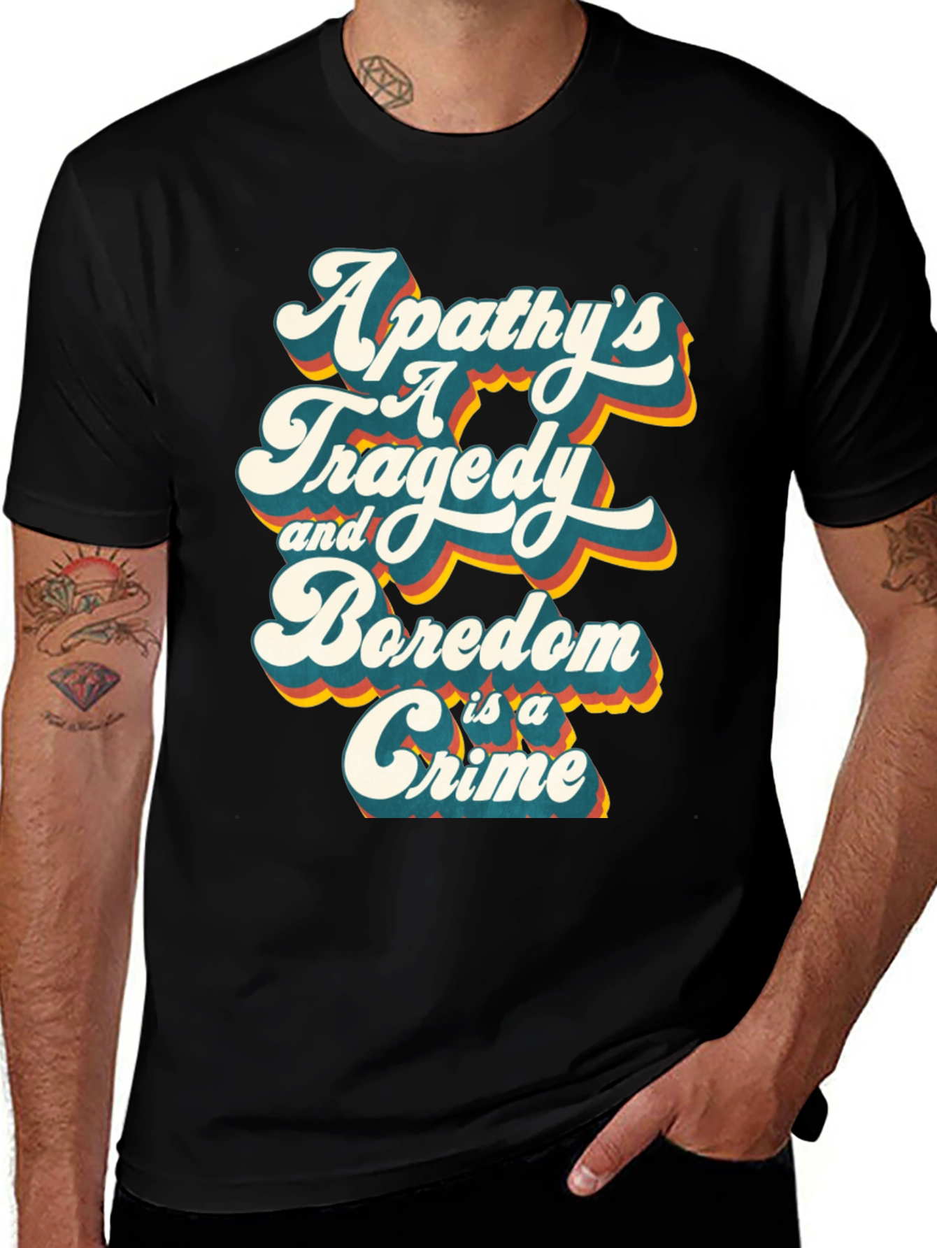 Variant 12 of Apathy Tragedy Boredom Crime Graphic T-Shirt